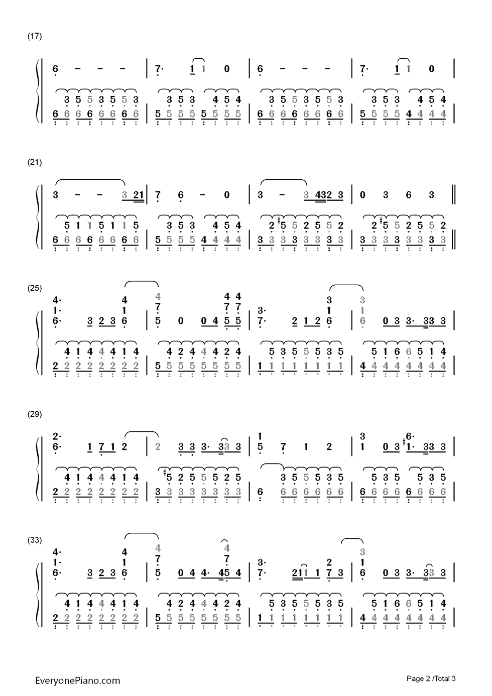 Million Years Ago钢琴简谱-数字双手-Adele2