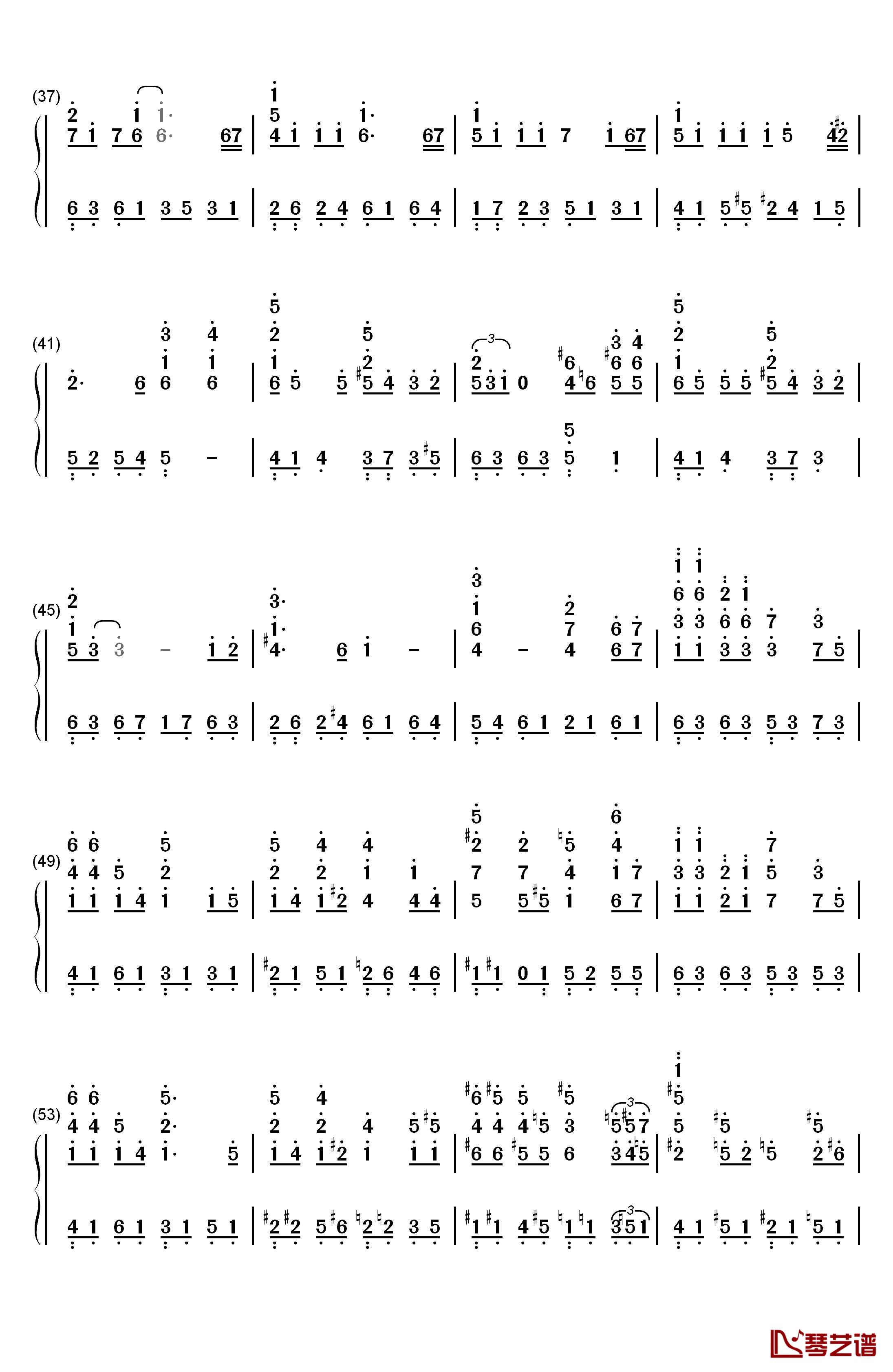 いのちの名前钢琴简谱-数字双手-久石让 宫崎骏3