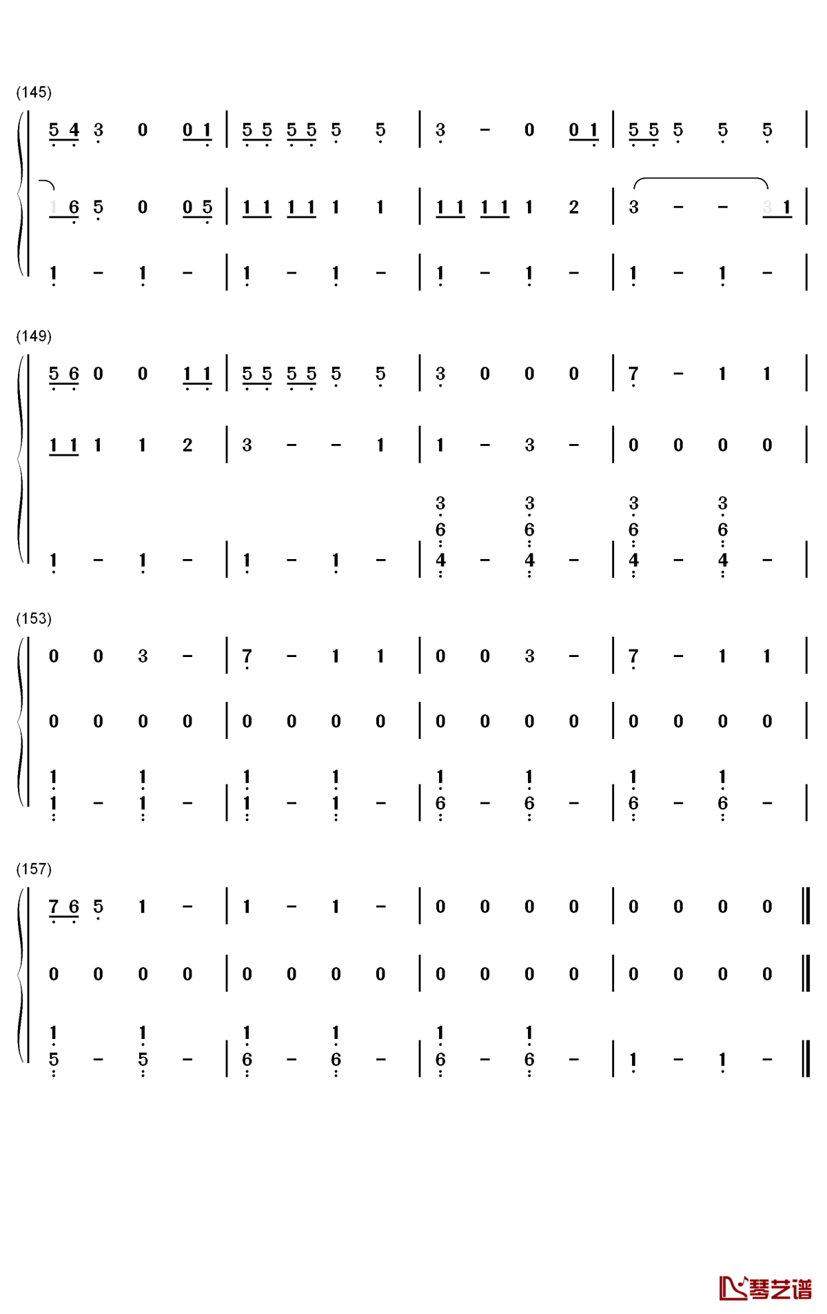 Exile钢琴简谱-数字双手-Taylor Swift Bon Iver8