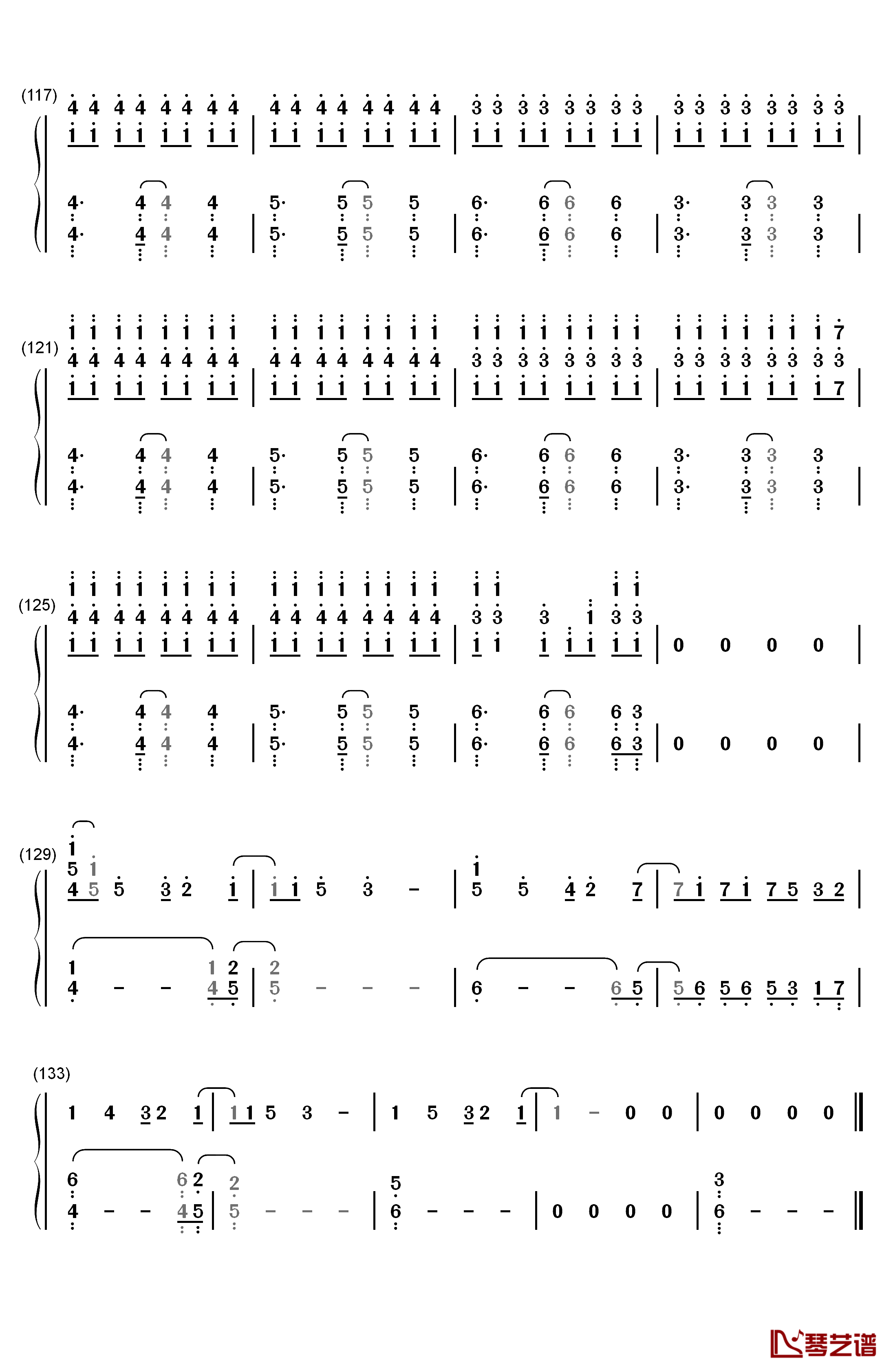 溯 Reverse钢琴简谱-数字双手-马吟吟7