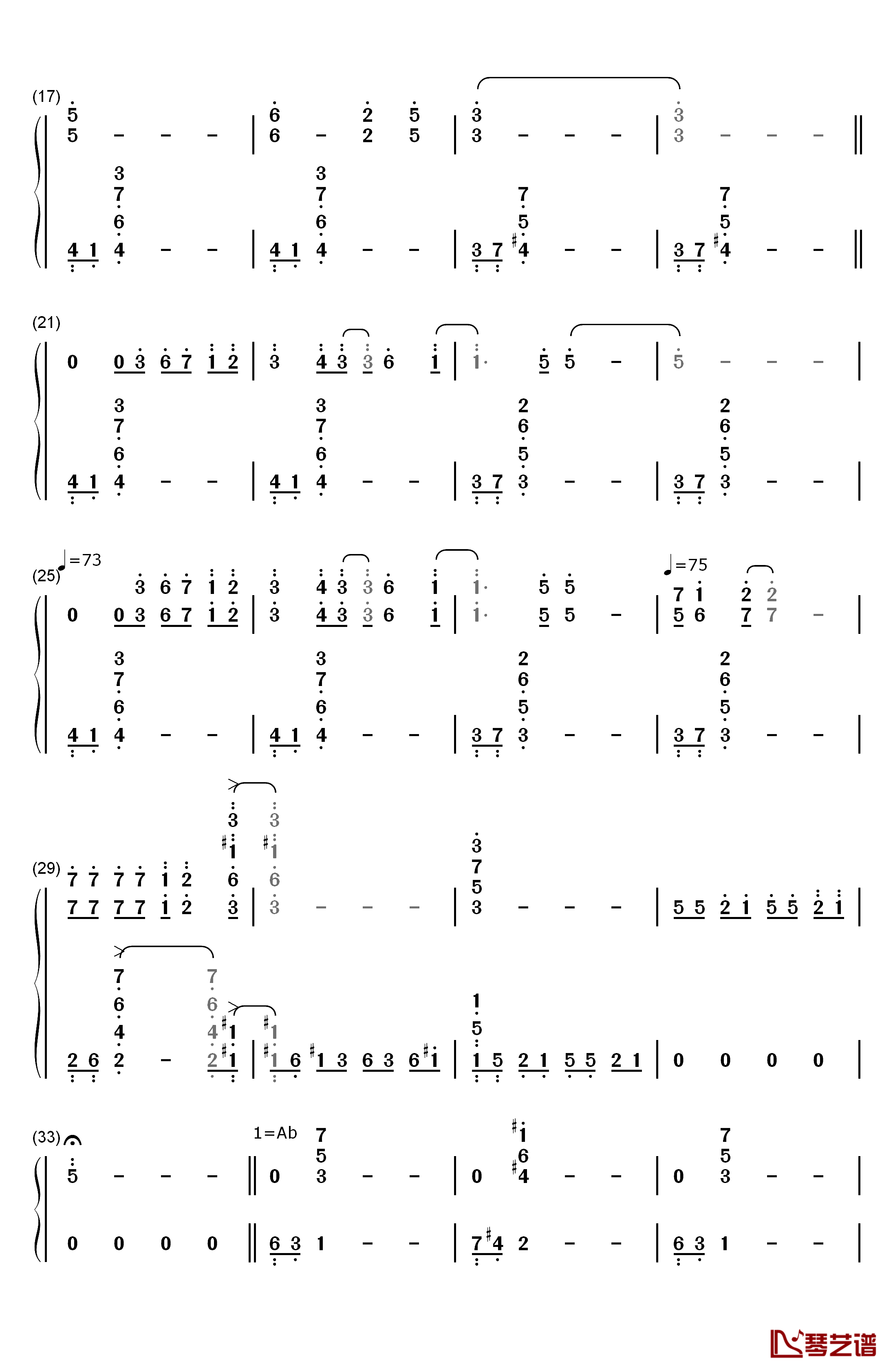 Lady of Spring钢琴简谱-数字双手-久石让2