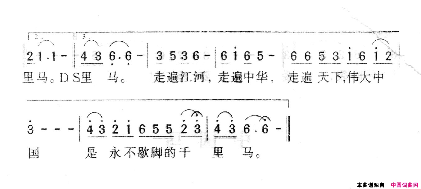中国马简谱1