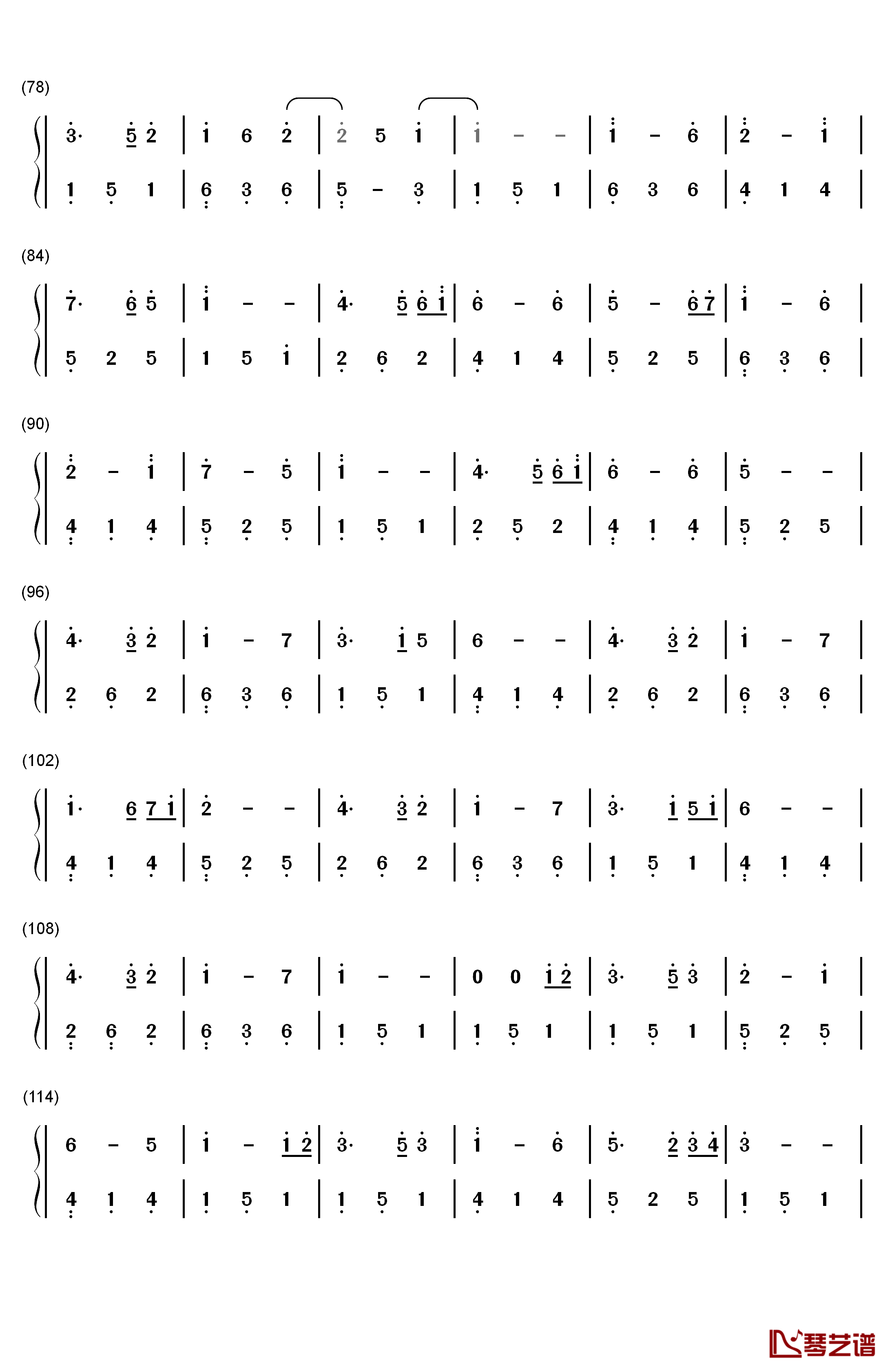 月光水岸钢琴简谱-数字双手-班得瑞3