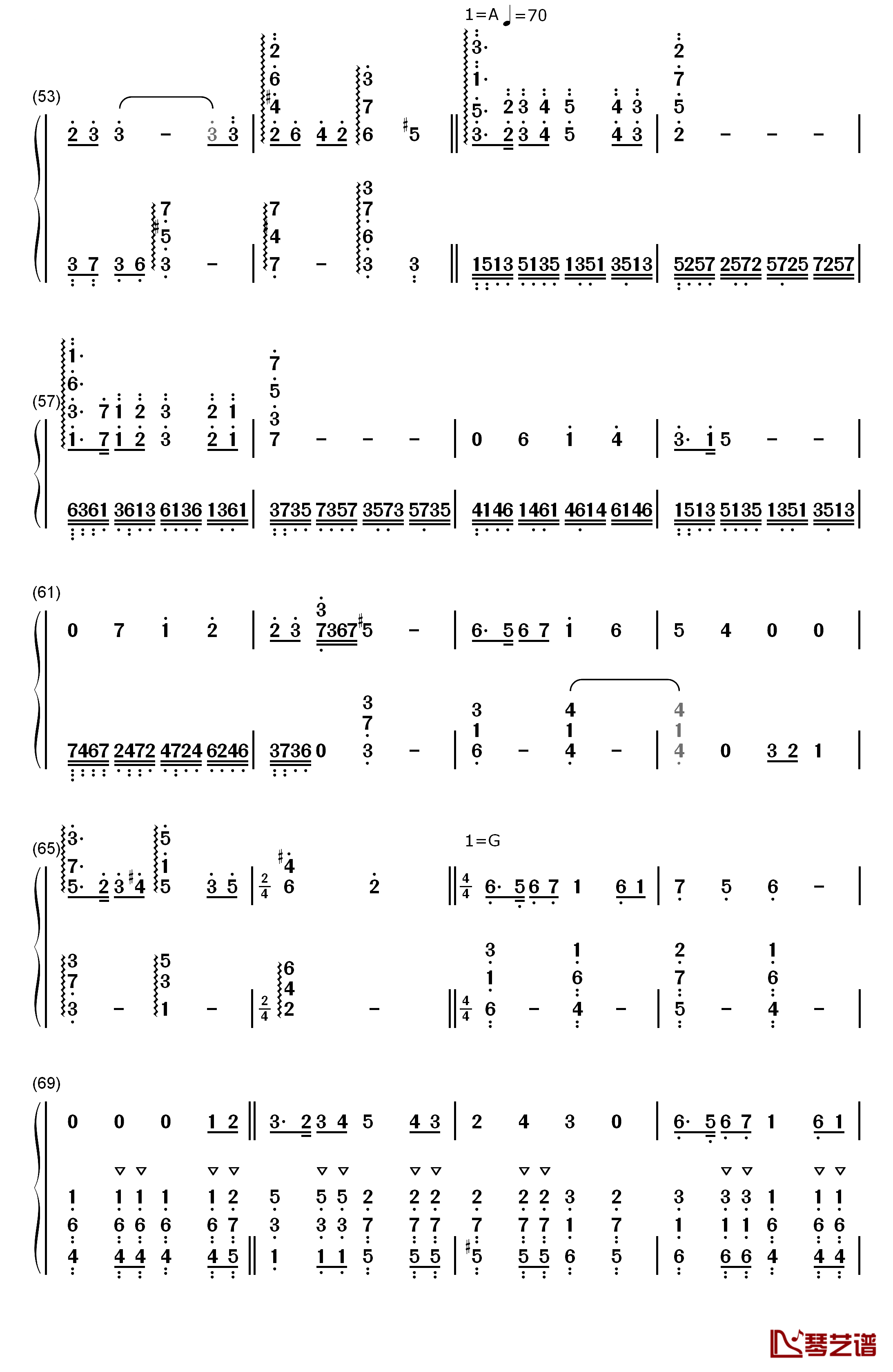 Ronfaure钢琴简谱-数字双手-植松伸夫4