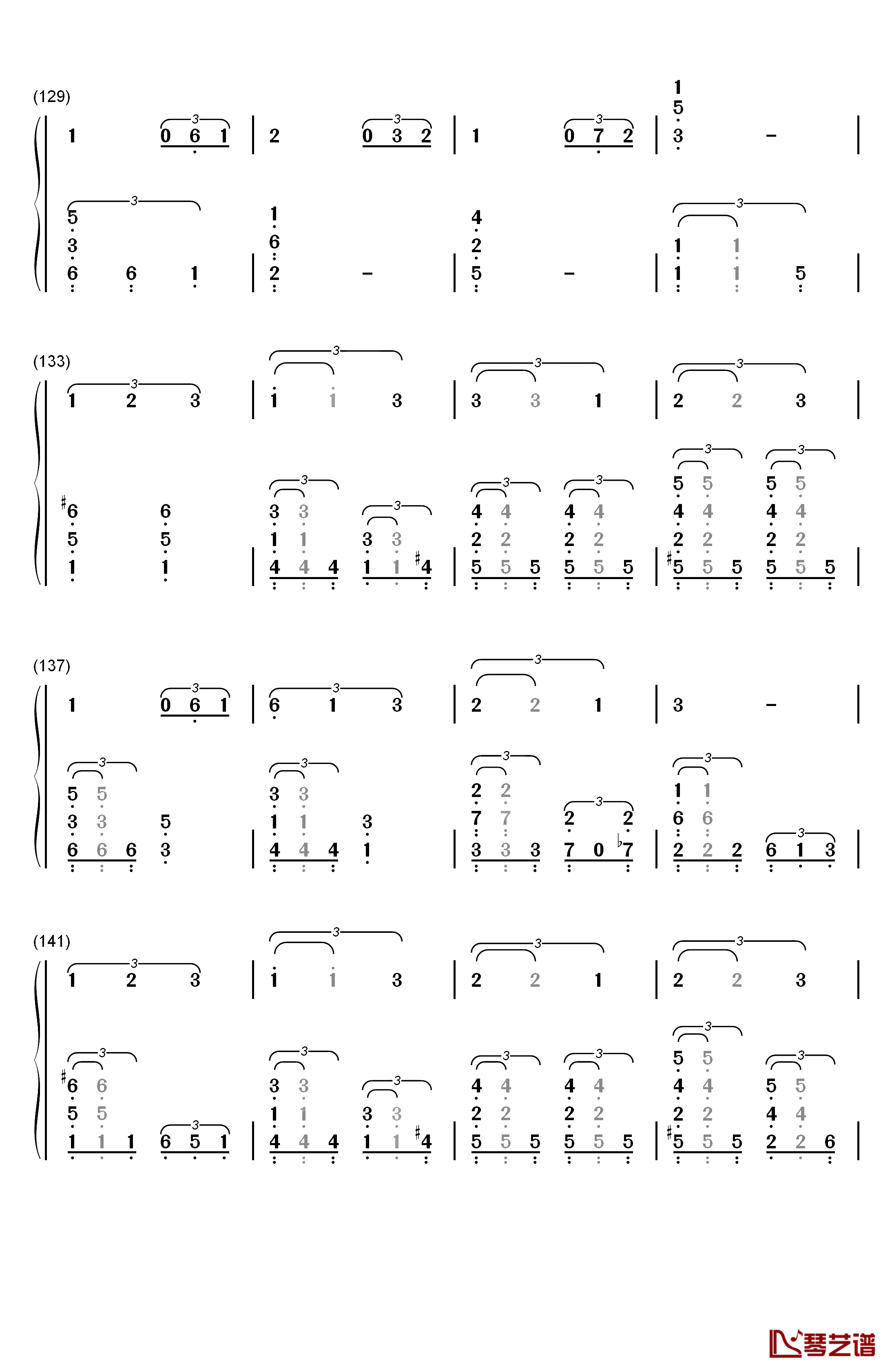 地球をあげる钢琴简谱-数字双手-LUMi はるまきごはん9