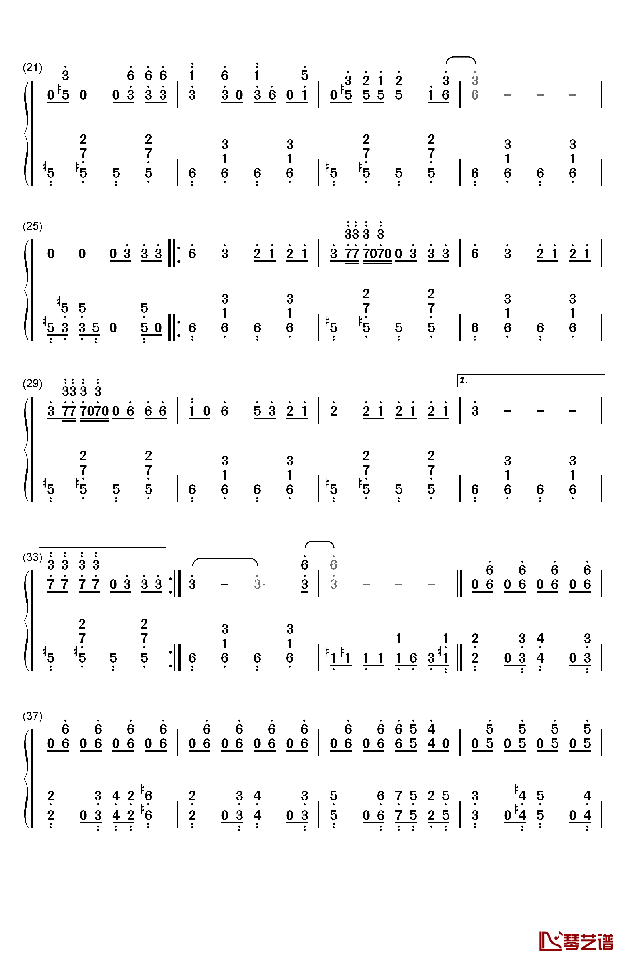 いけないボーダーライン钢琴简谱-数字双手-Walküre2