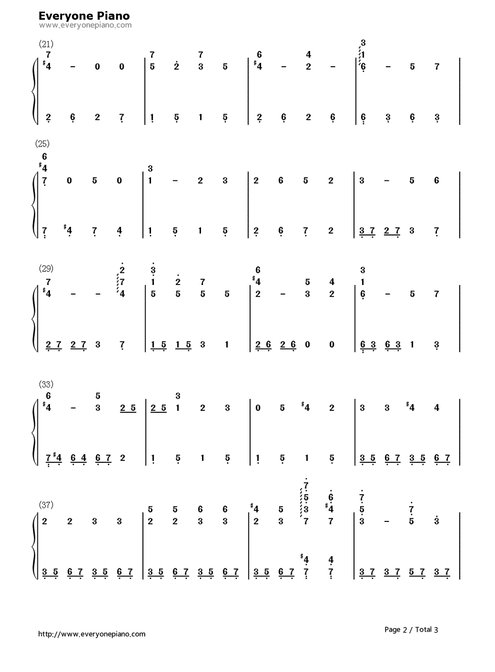 回梦游仙钢琴简谱-数字双手-心然2