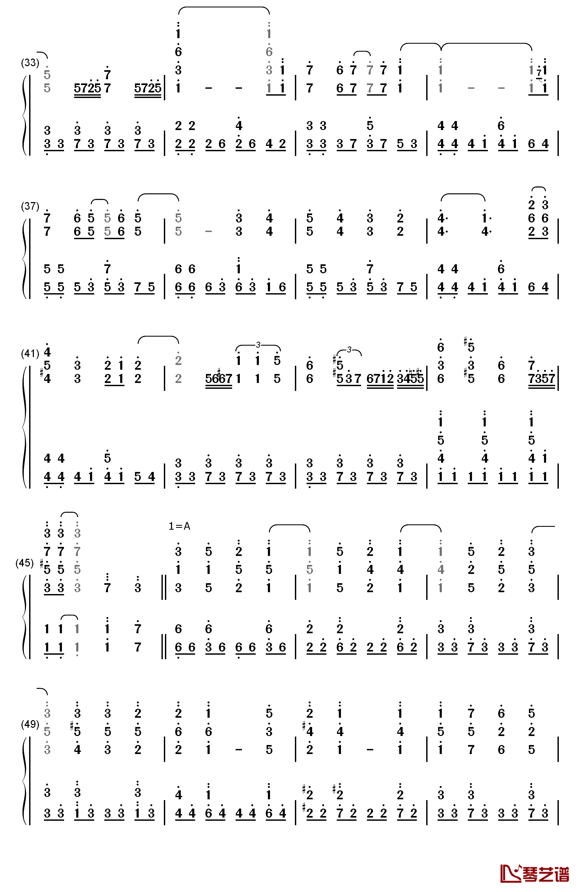 センチメンタルクライシス钢琴简谱-数字双手-Halca3