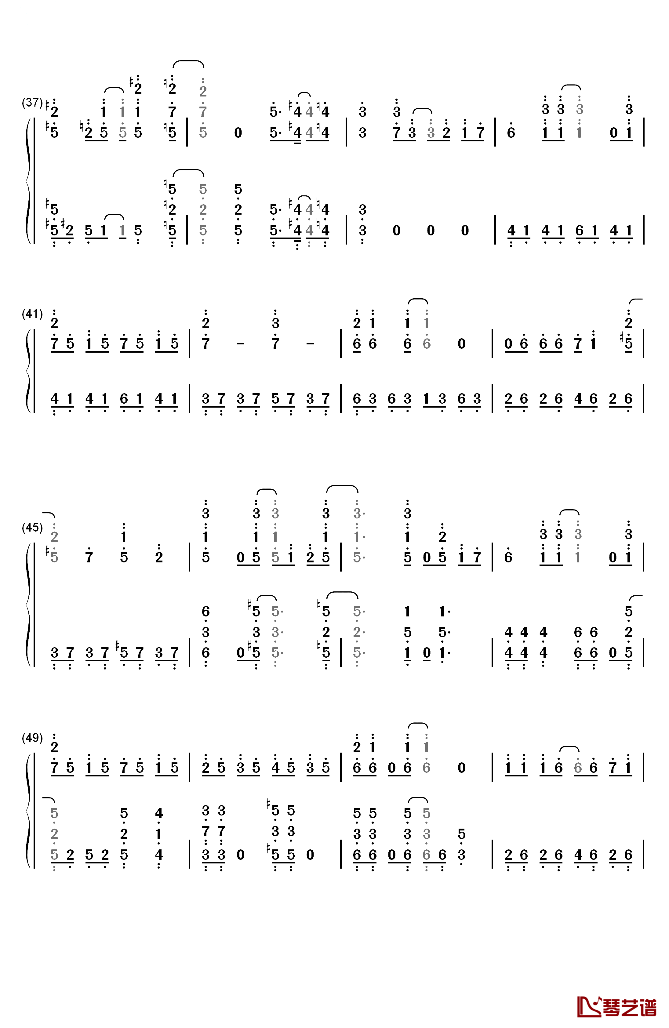 ワガママMIRROR HEART钢琴简谱-数字双手-大桥彩香3