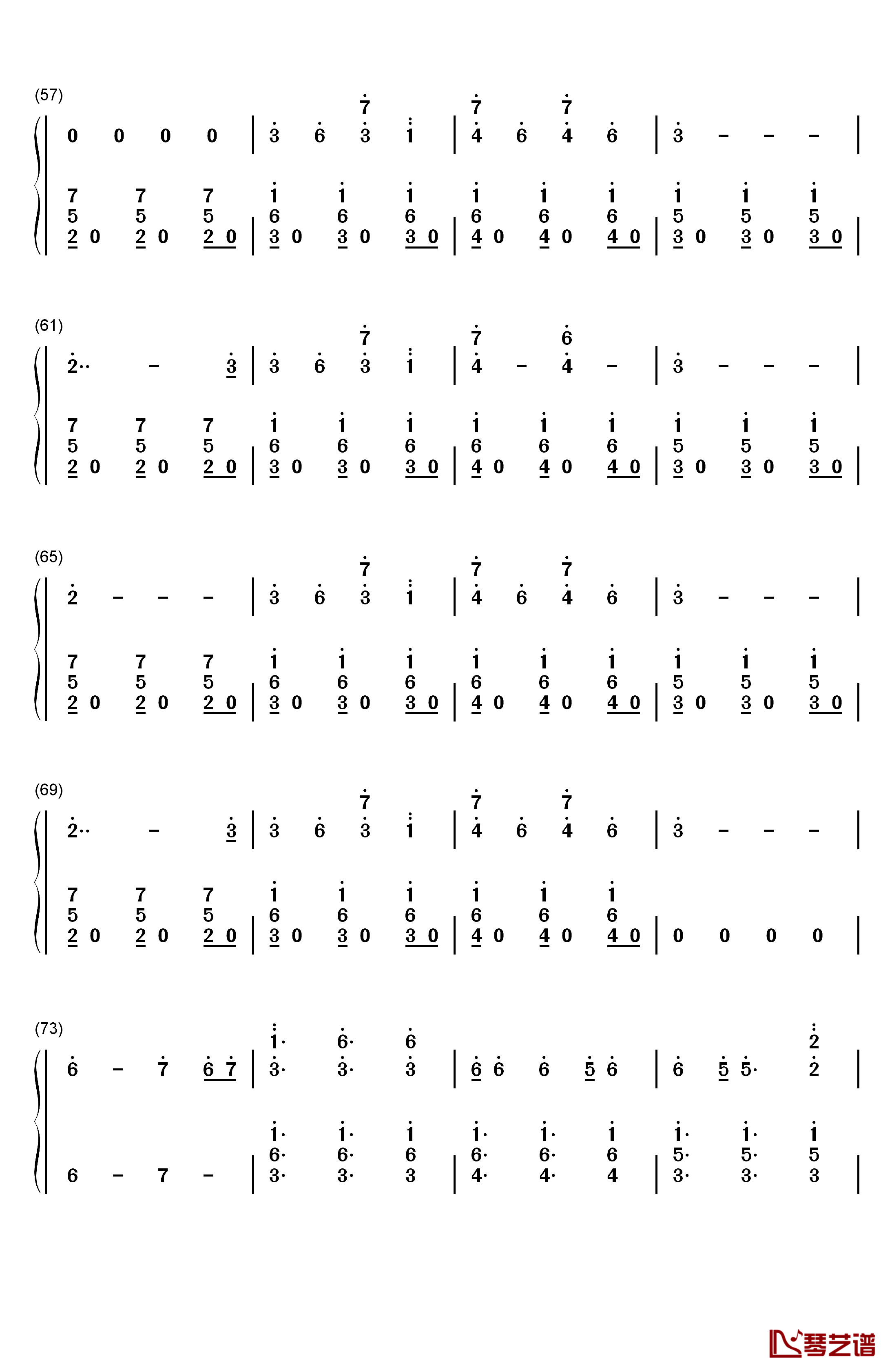 Cheap Thrills钢琴简谱-数字双手-Sia4