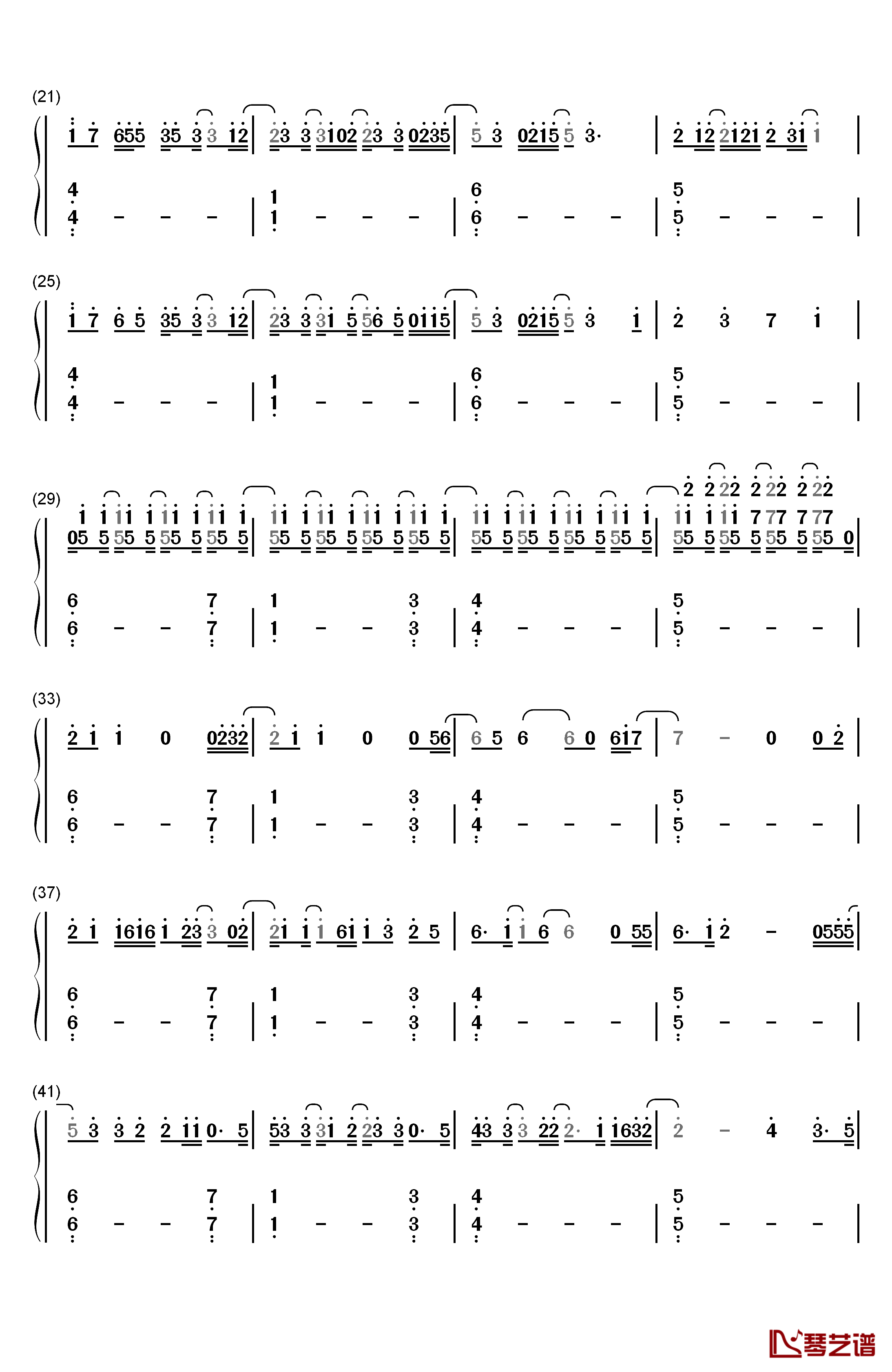 Kiss Me Slowly钢琴简谱-数字双手-Parachute2