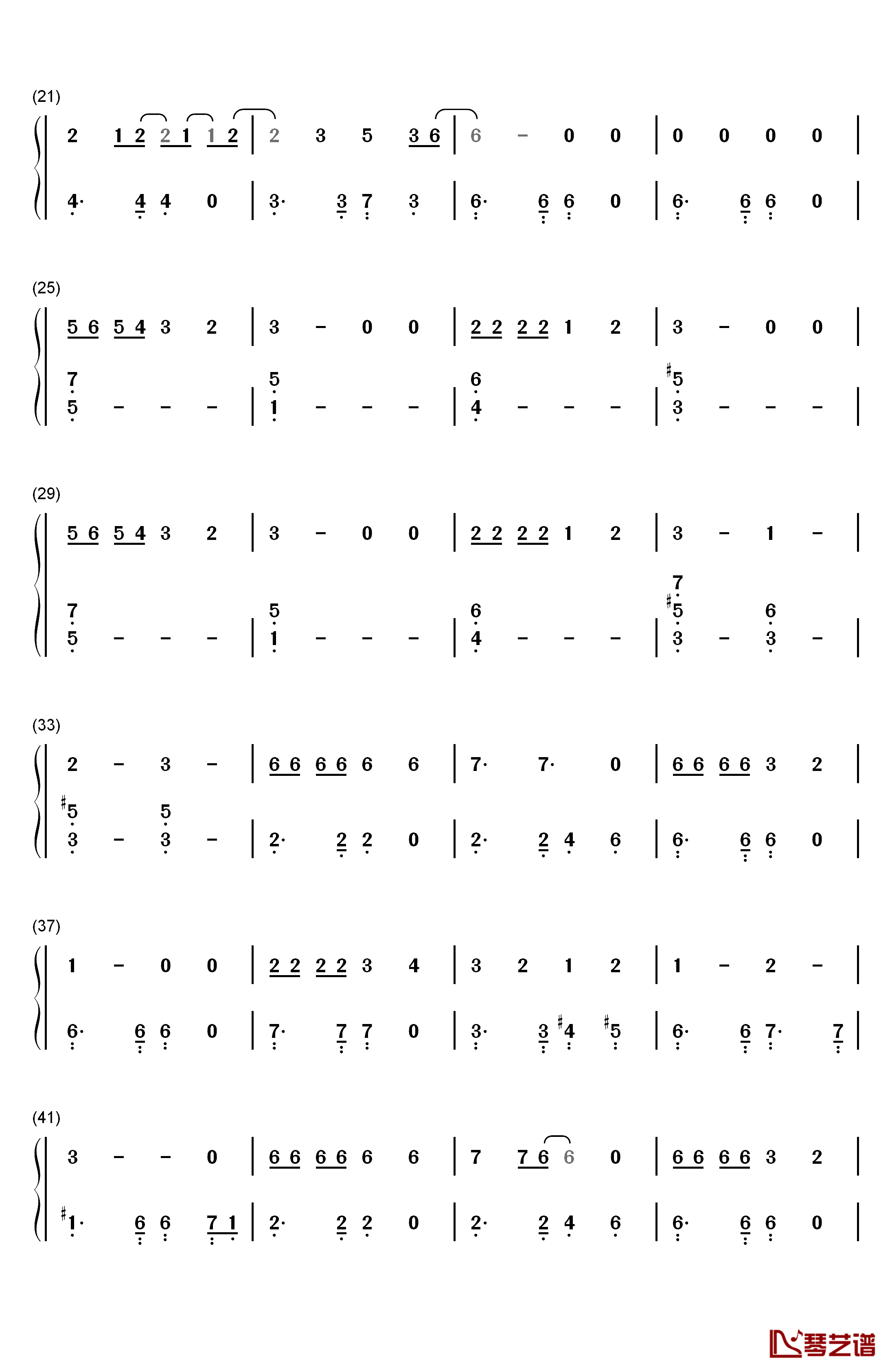 ひなげし钢琴简谱-数字双手-中岛美智代2