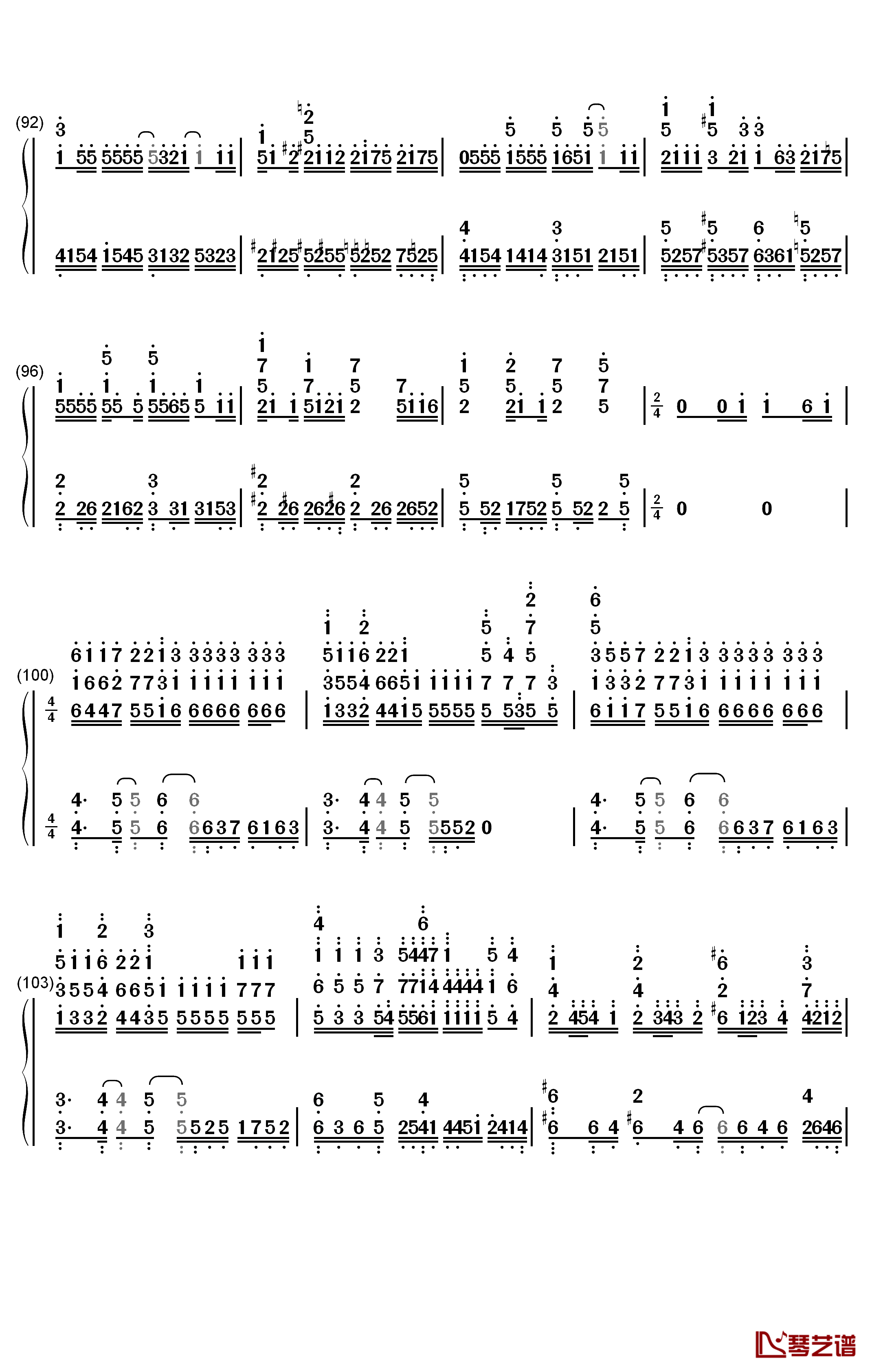 愛にできることはまだあるかい钢琴简谱-数字双手-Radwimps6