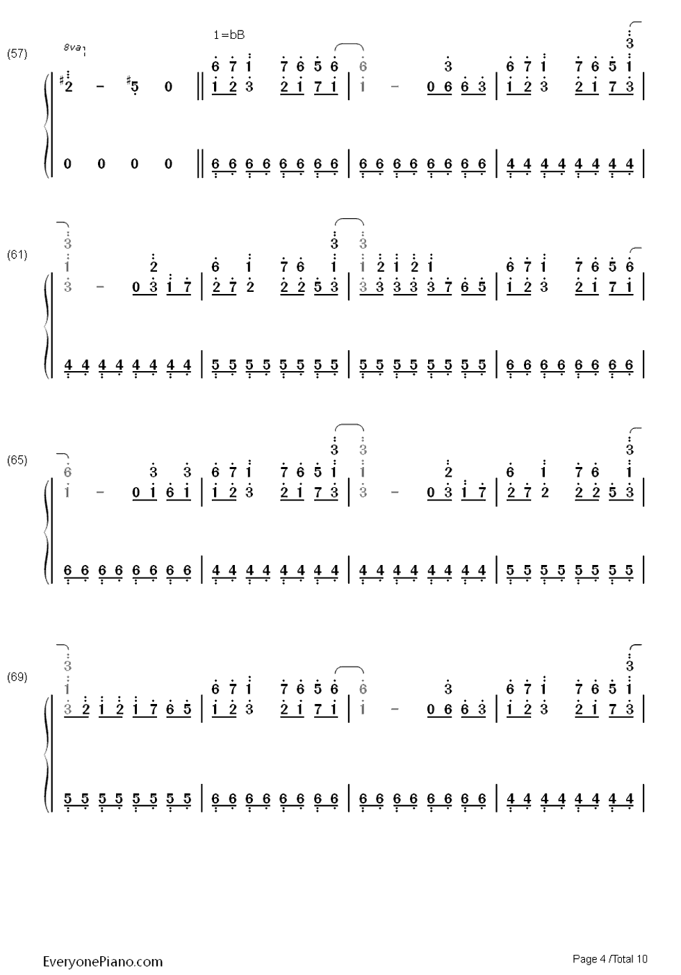 恋色マスタースパーク钢琴简谱-东方Project演唱4