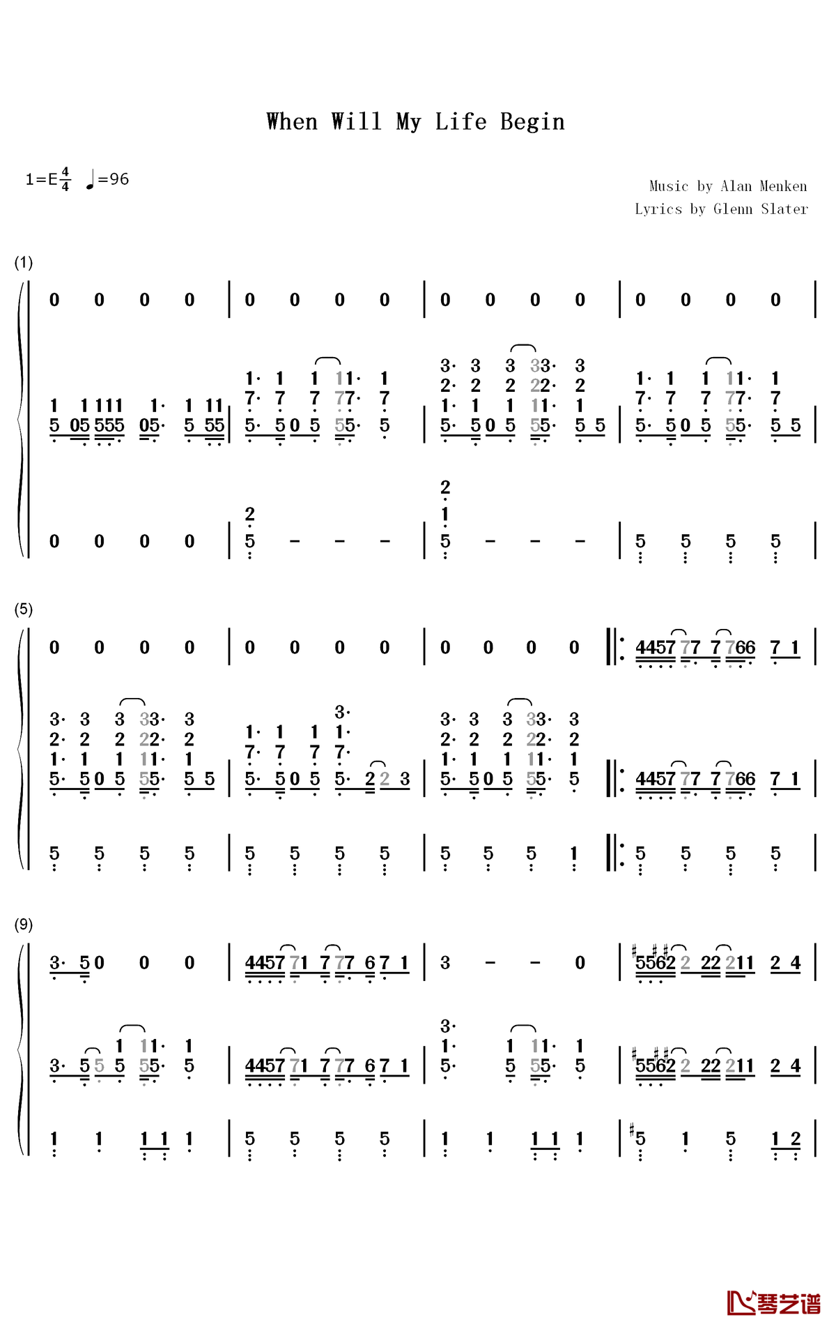 When Will My Life Begin钢琴简谱-数字双手-Mandy Moore1