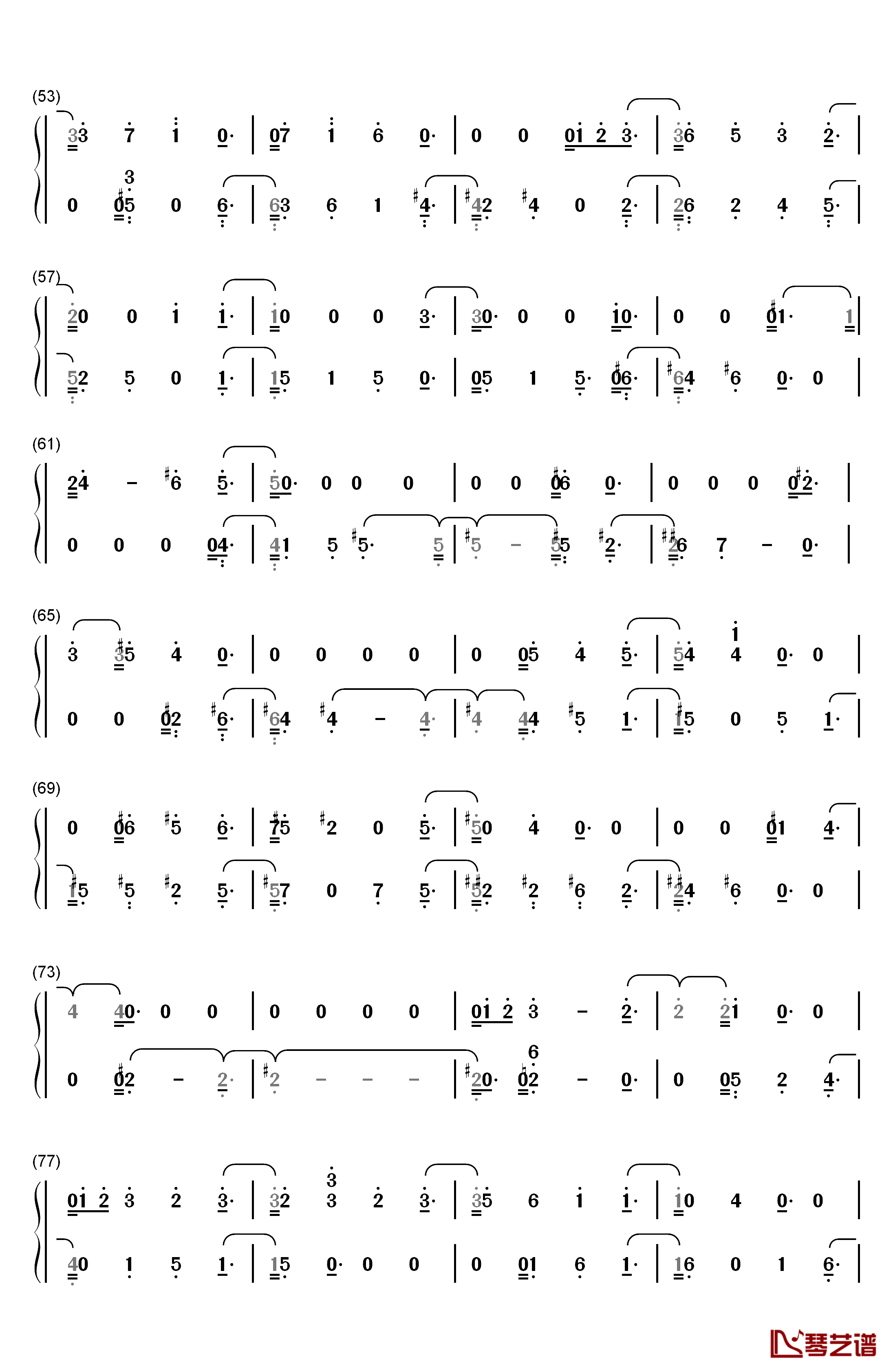 如果一切没有发生过钢琴简谱-数字双手-张碧晨3