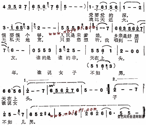 你家在哪里《常香玉》主题歌简谱1