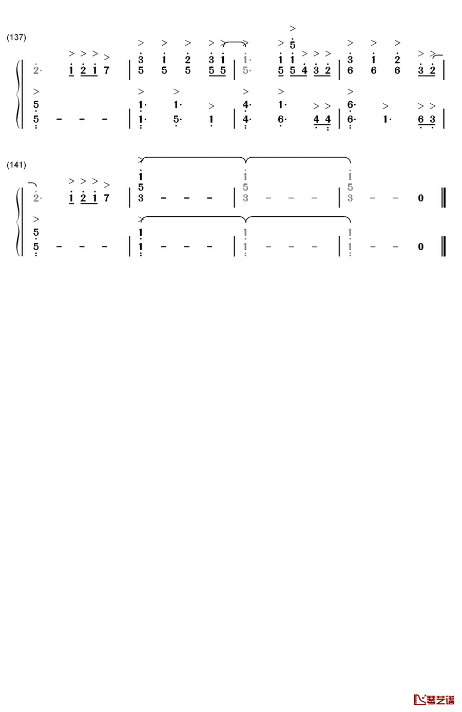 Wavin' Flag钢琴简谱-数字双手-K'Naan8