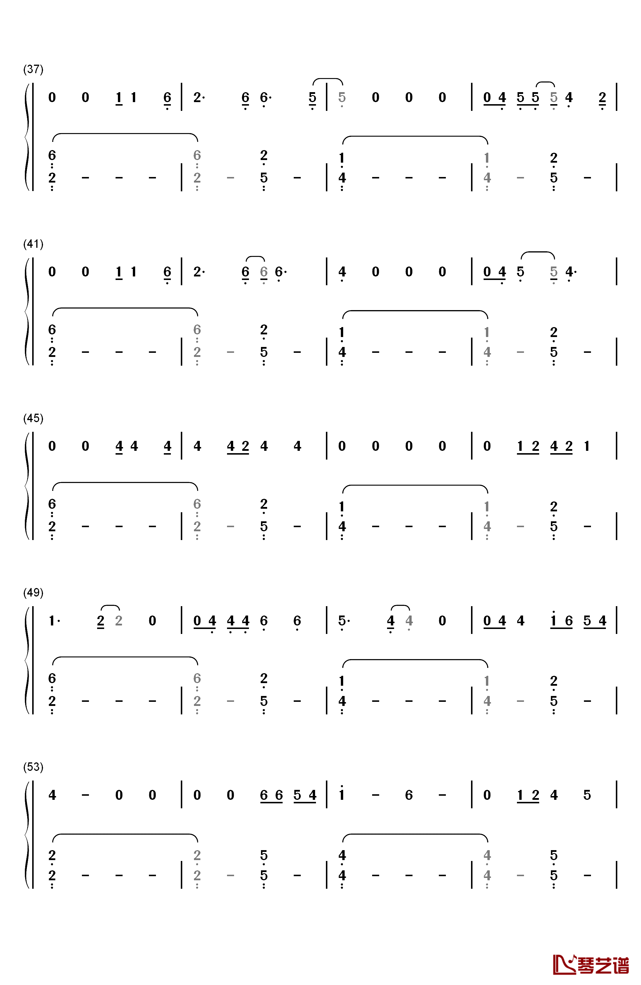 Torches钢琴简谱-数字双手-张杰3