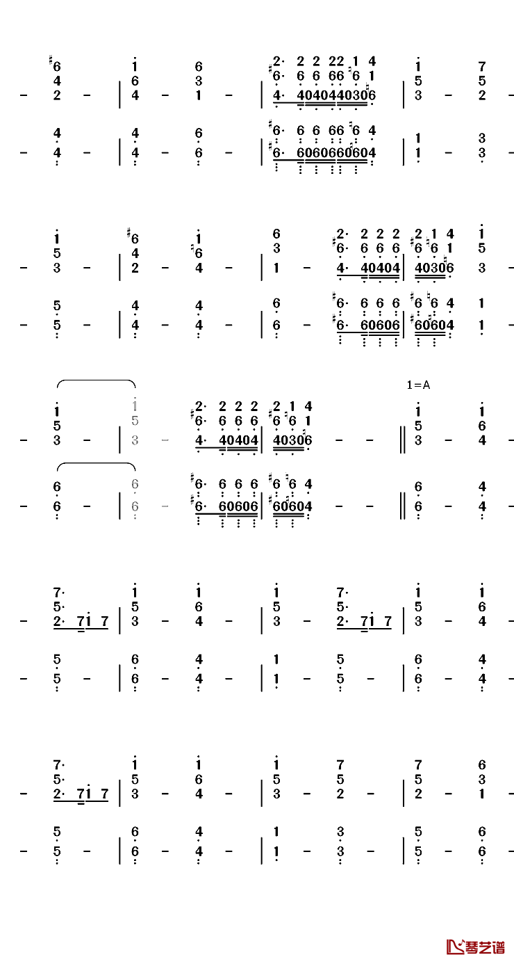 Africa钢琴简谱-数字双手-Toto2