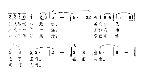 茶女歌唱共产党简谱1