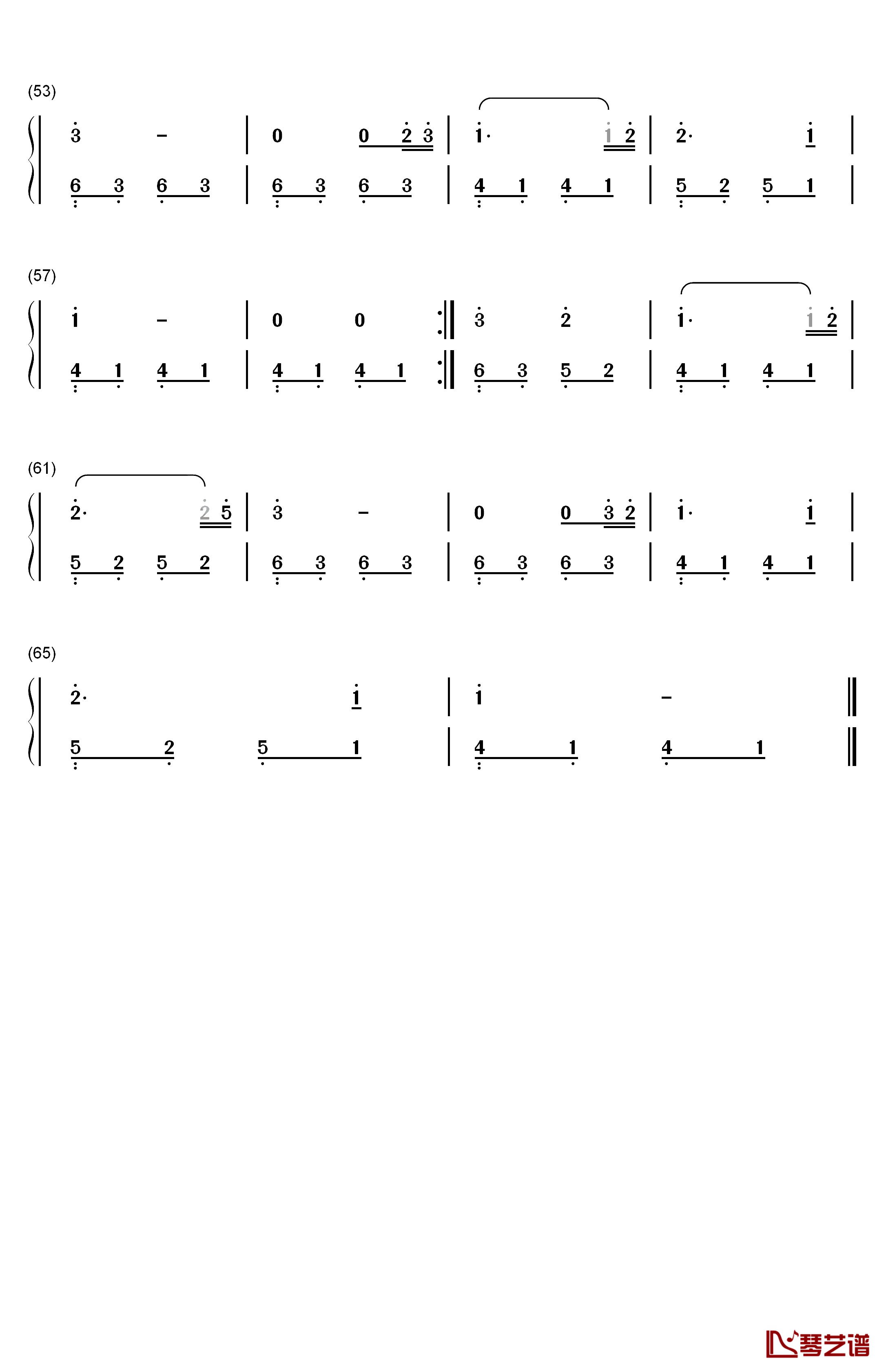 我的名字叫伊莲钢琴简谱-数字双手-伊莲娜·霍莱3