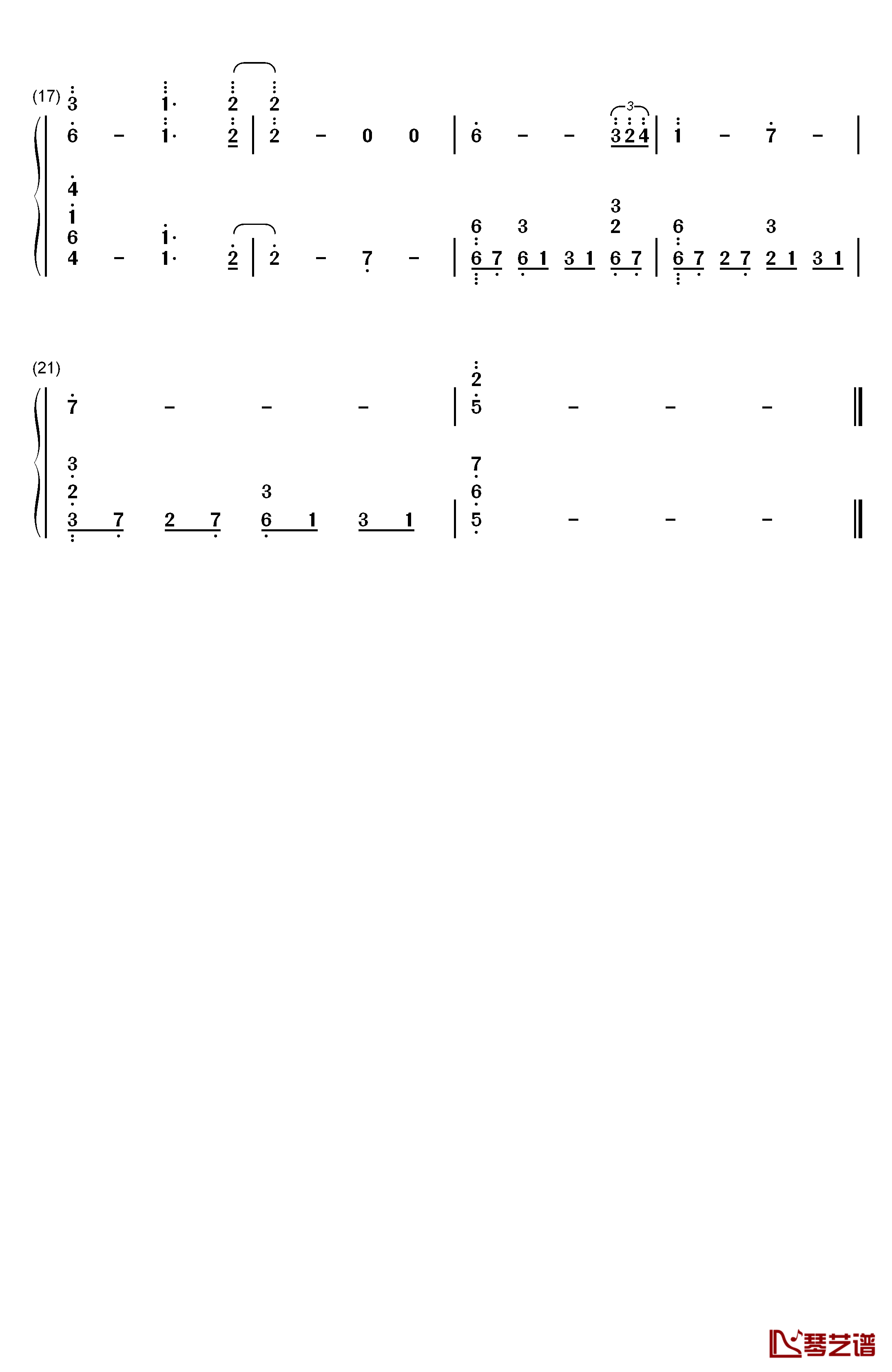 The Past of Tesoro钢琴简谱-数字双手-林ゆうき2