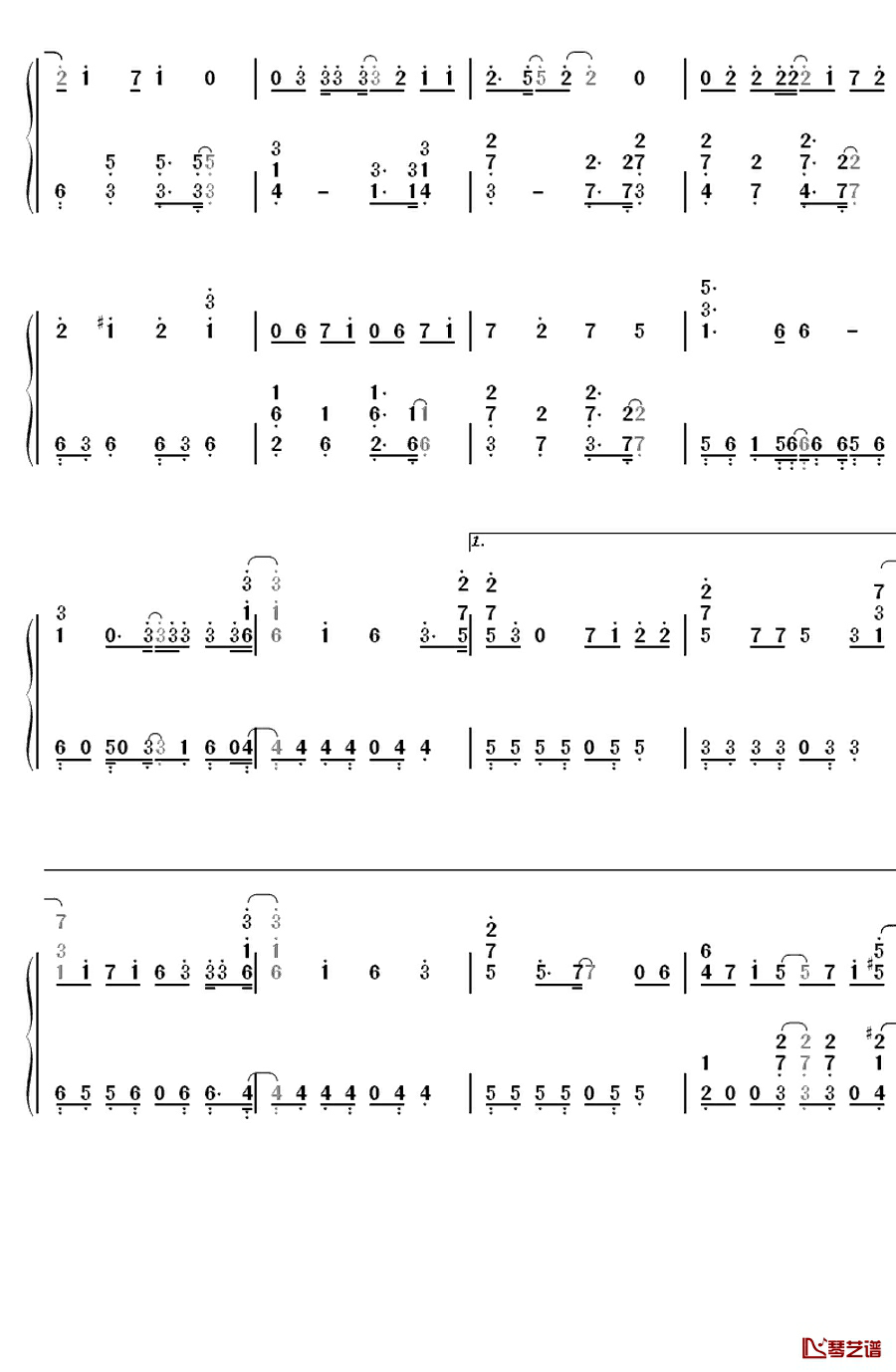 Step and Go钢琴简谱-数字双手-岚2