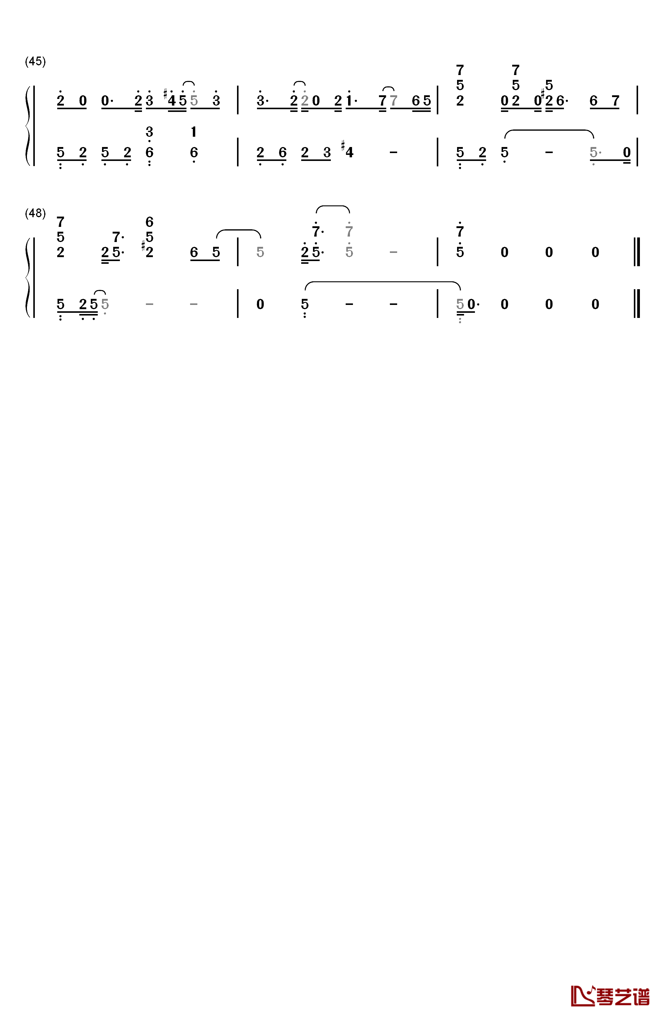陪你左右钢琴简谱-数字双手-祖峰3