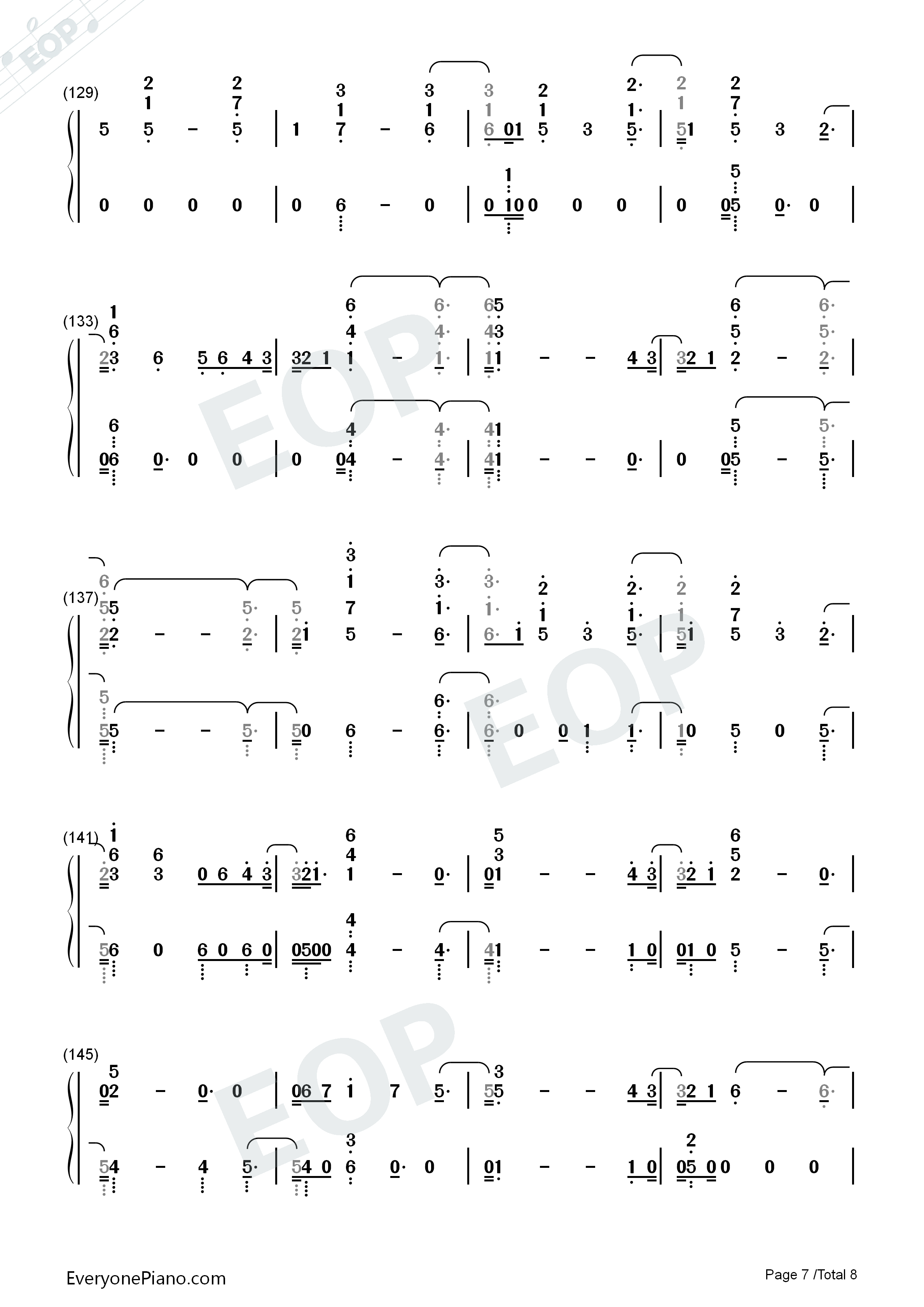 Answer钢琴简谱-Rihanna演唱7