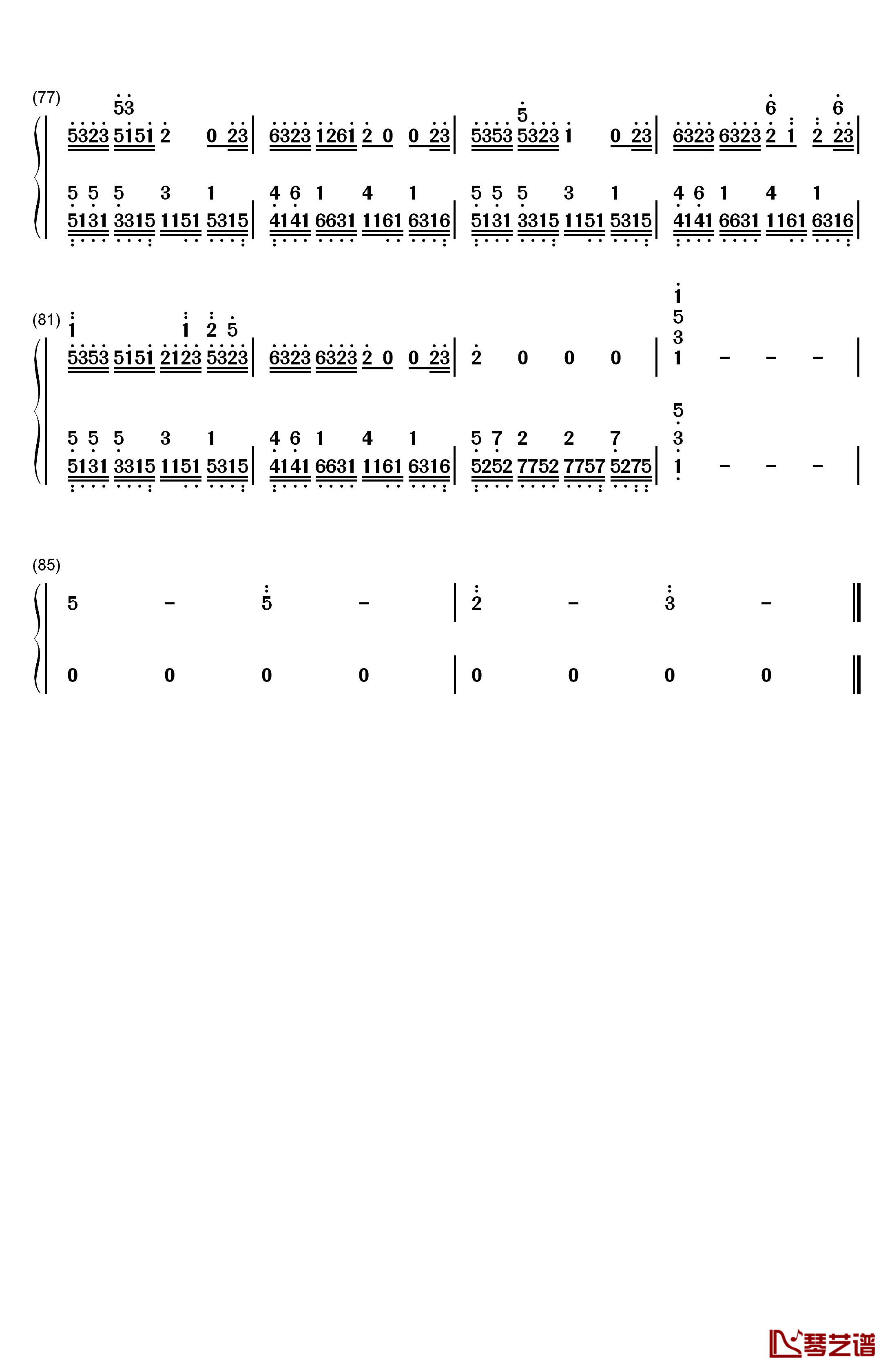 和兰花一起钢琴简谱-数字双手-Yanni  雅尼5