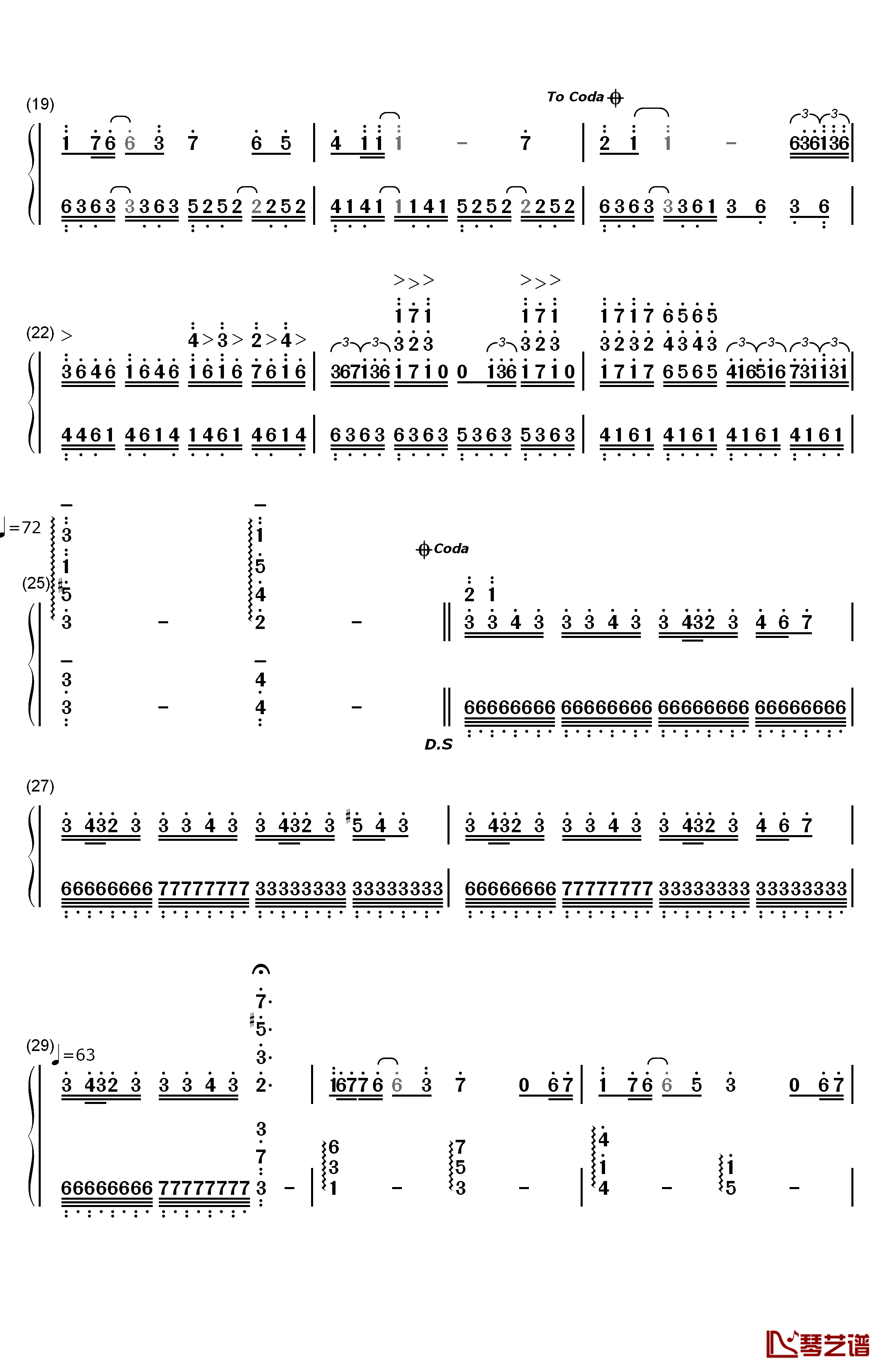 千年之恋钢琴简谱-数字双手-飞儿乐团  F.I.R.2