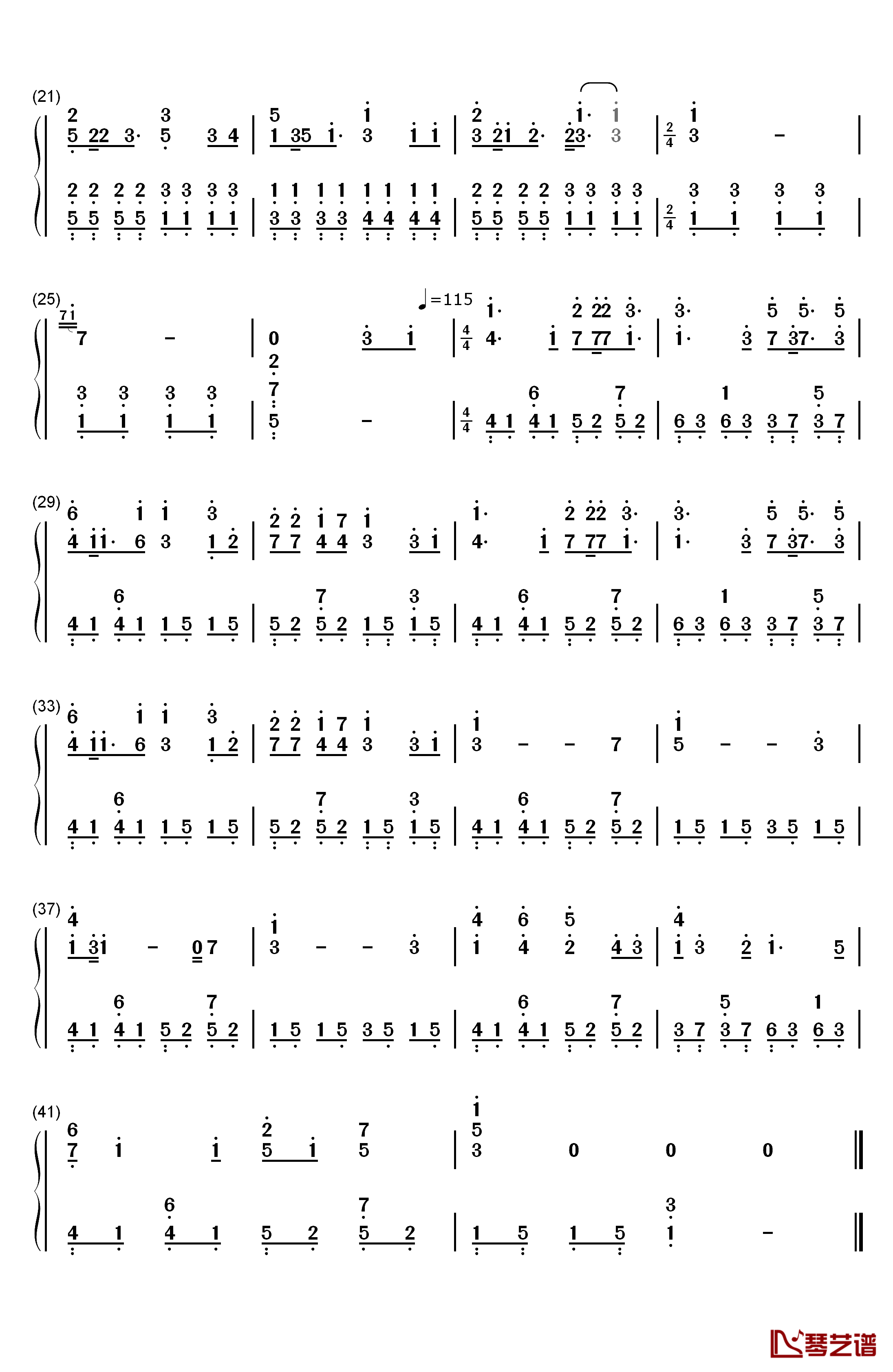 小さな恋のうた钢琴简谱-数字双手-新垣结衣2