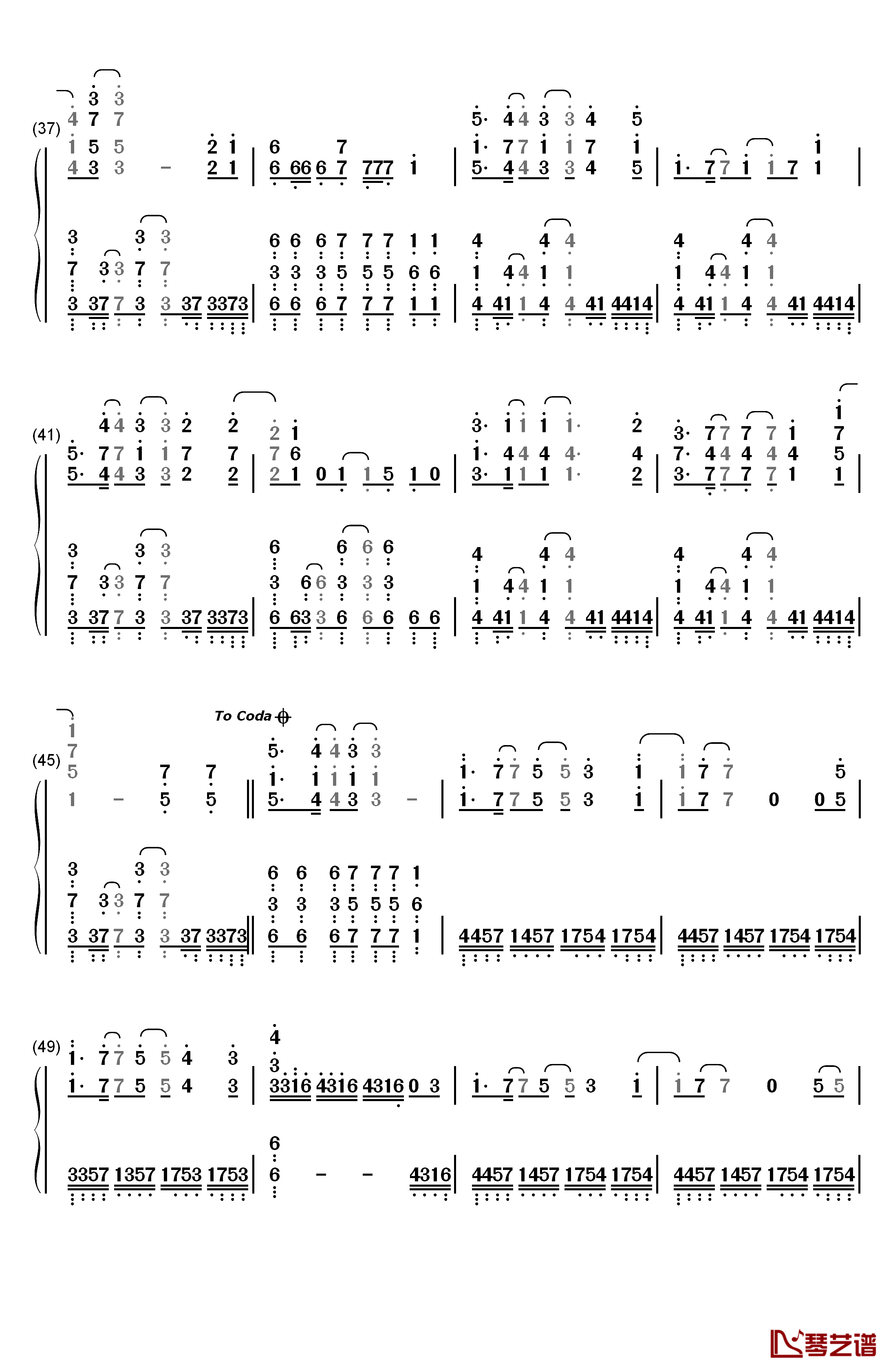 KISS OF DEATH钢琴简谱-数字双手-中岛美嘉3