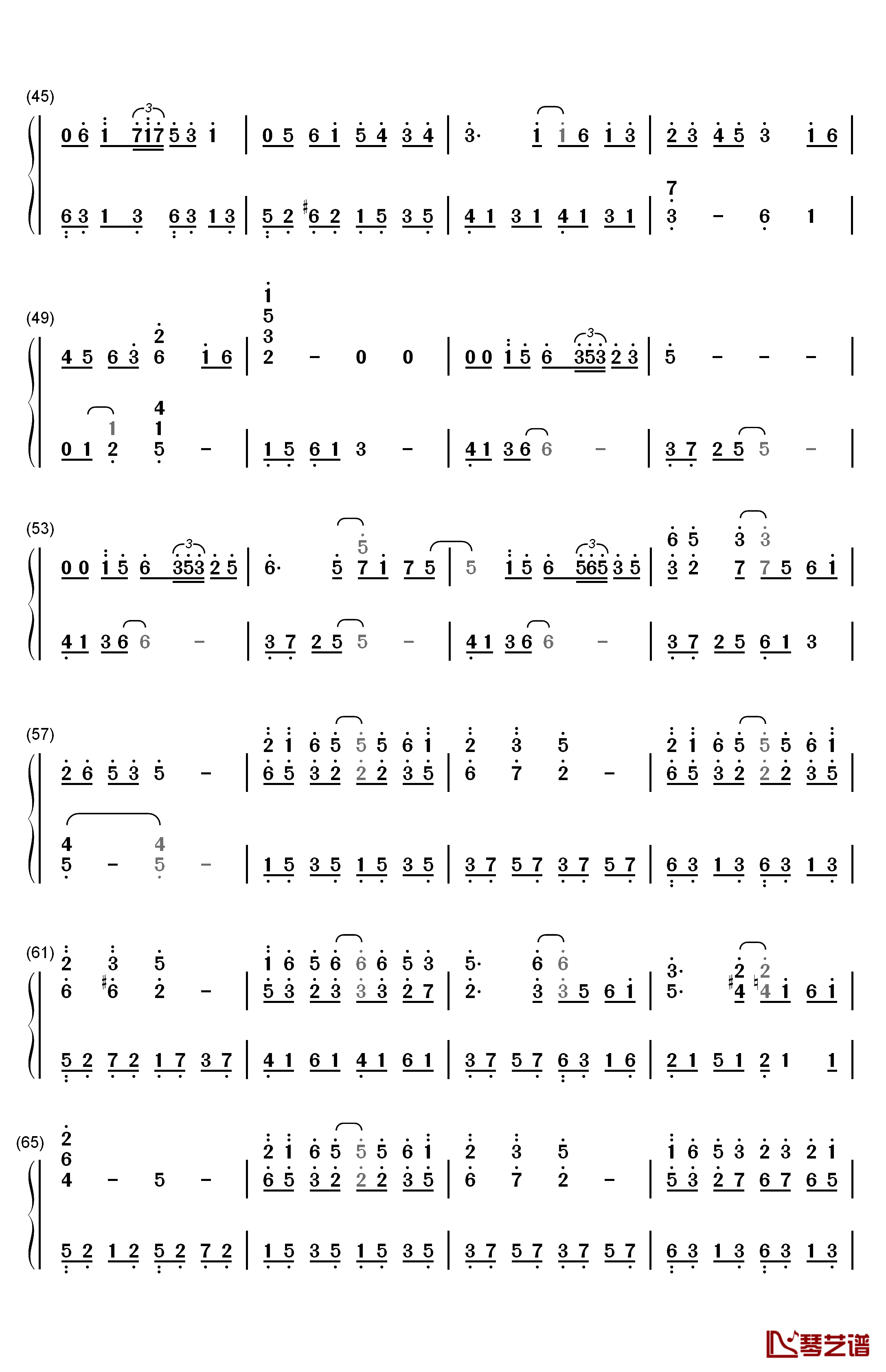 Verdurous Mountains钢琴简谱-数字双手-渡边雅二3