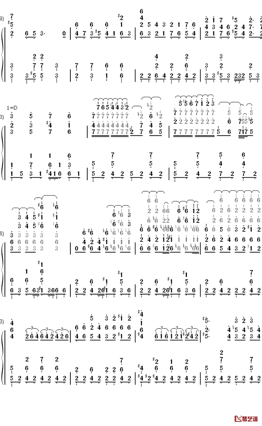 私の薔薇を喰みなさい钢琴简谱-数字双手-ALI PROJECT3