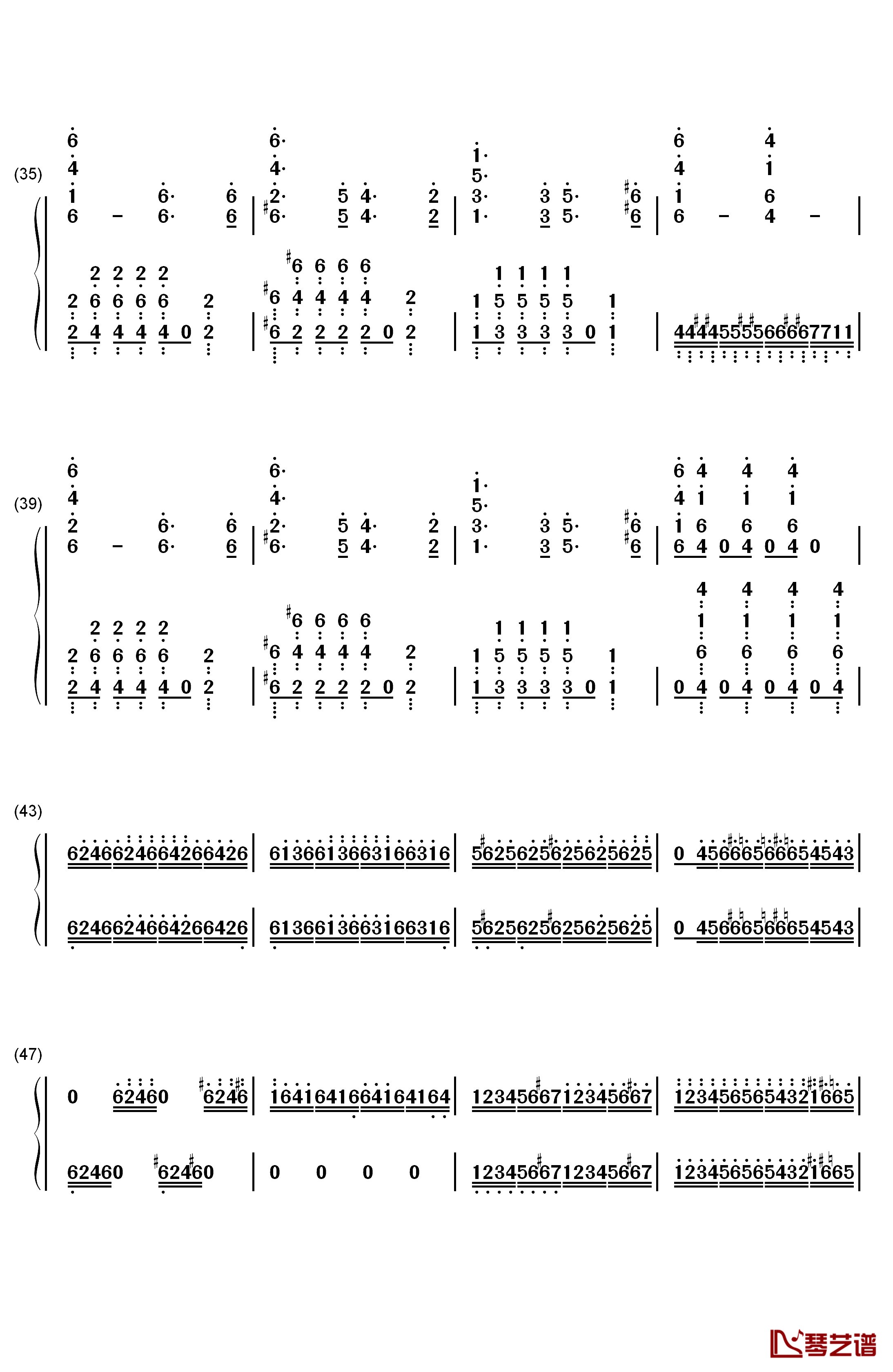 吉普赛女郎钢琴简谱-数字双手-马克西姆4