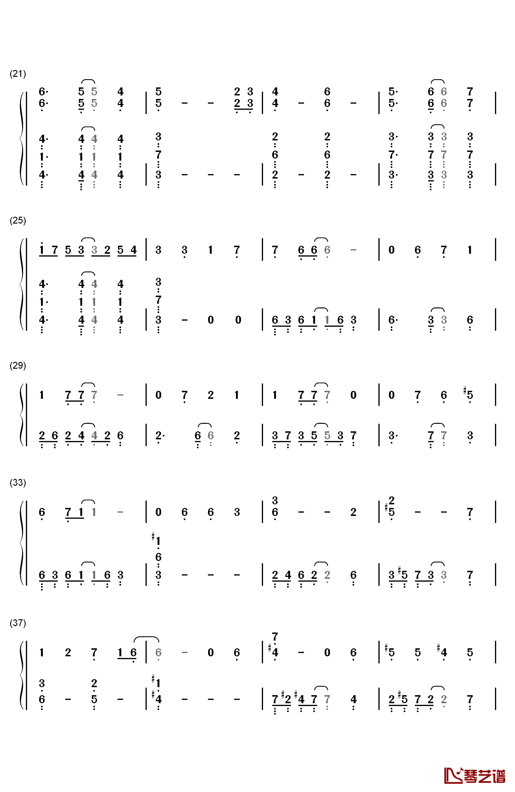 ラピスラズリ钢琴简谱-数字双手-蓝井艾露2