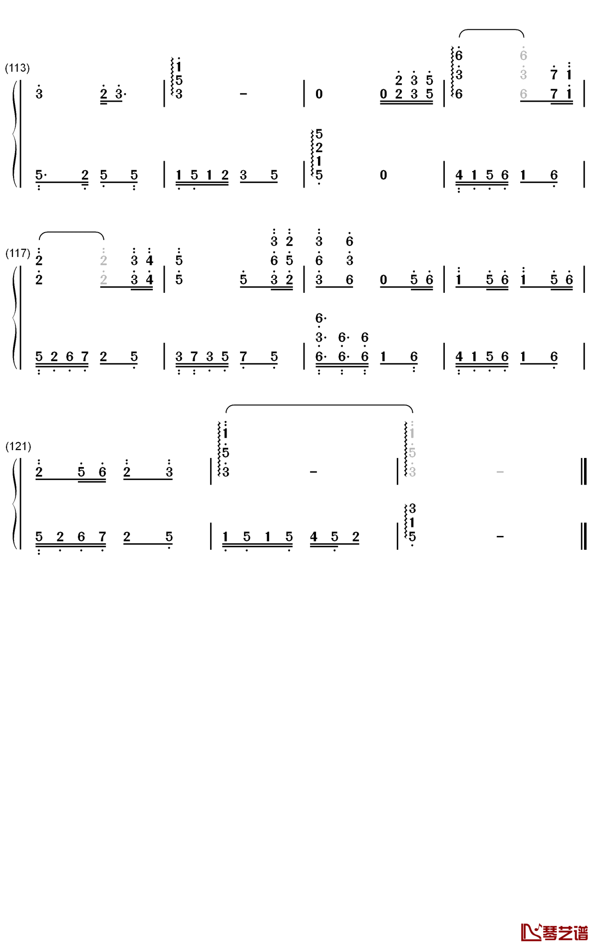 繁华唱遍钢琴简谱-数字双手-乐正绫6