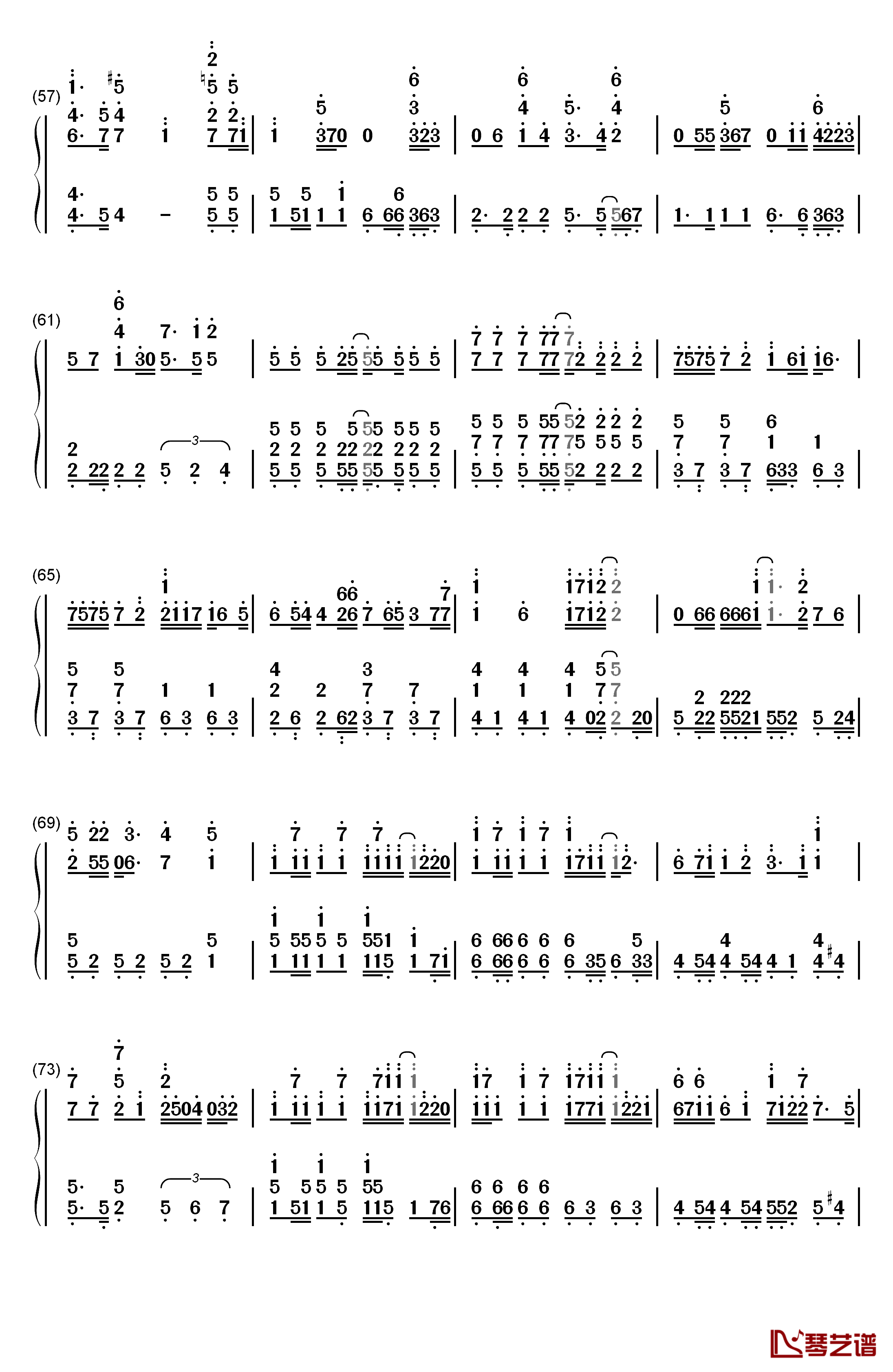 心のプラカード钢琴简谱-数字双手-AKB484