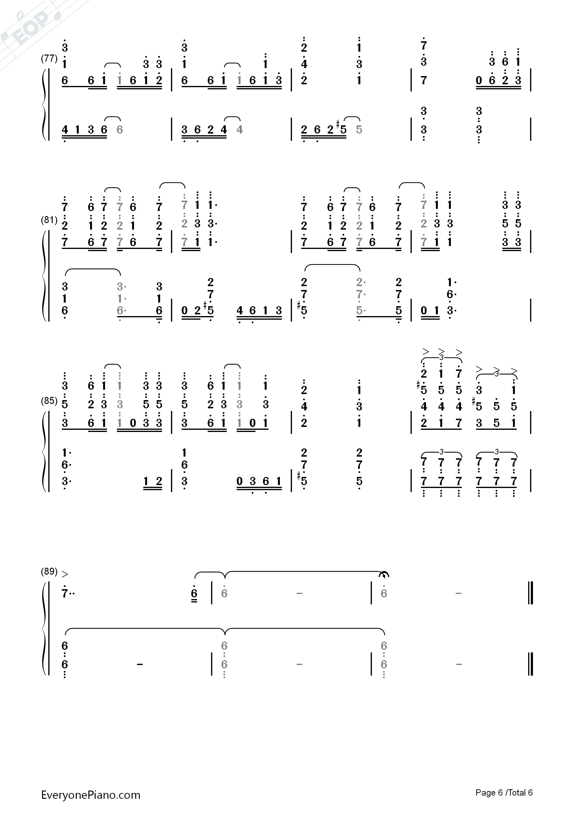 アリスにさよなら钢琴简谱-GUMI演唱6