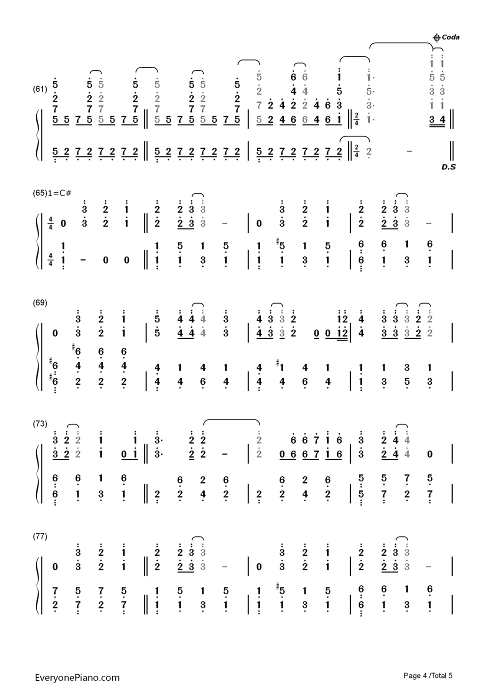 瞳のメロディ钢琴简谱-数字双手-BOYFRIEND4