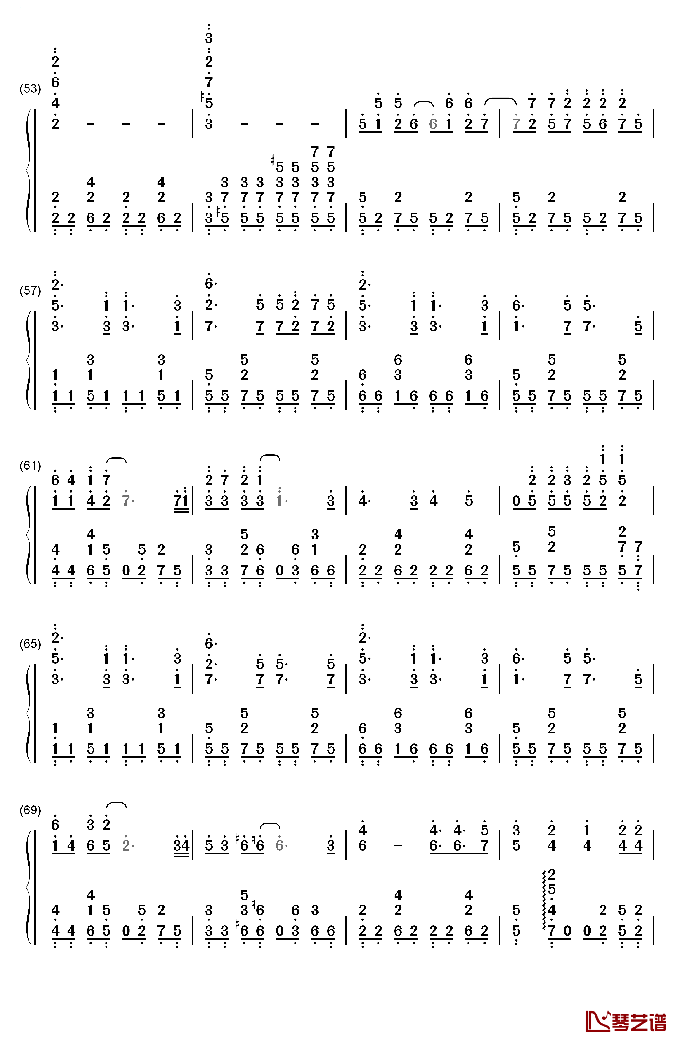 相遇天使钢琴简谱-数字双手-放课后ティータイム4