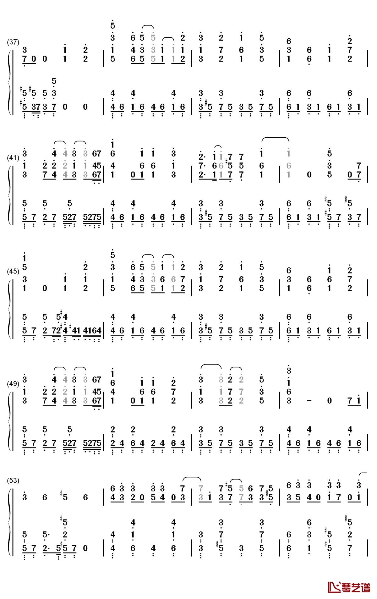 Altern钢琴简谱-数字双手-H-el-ical3