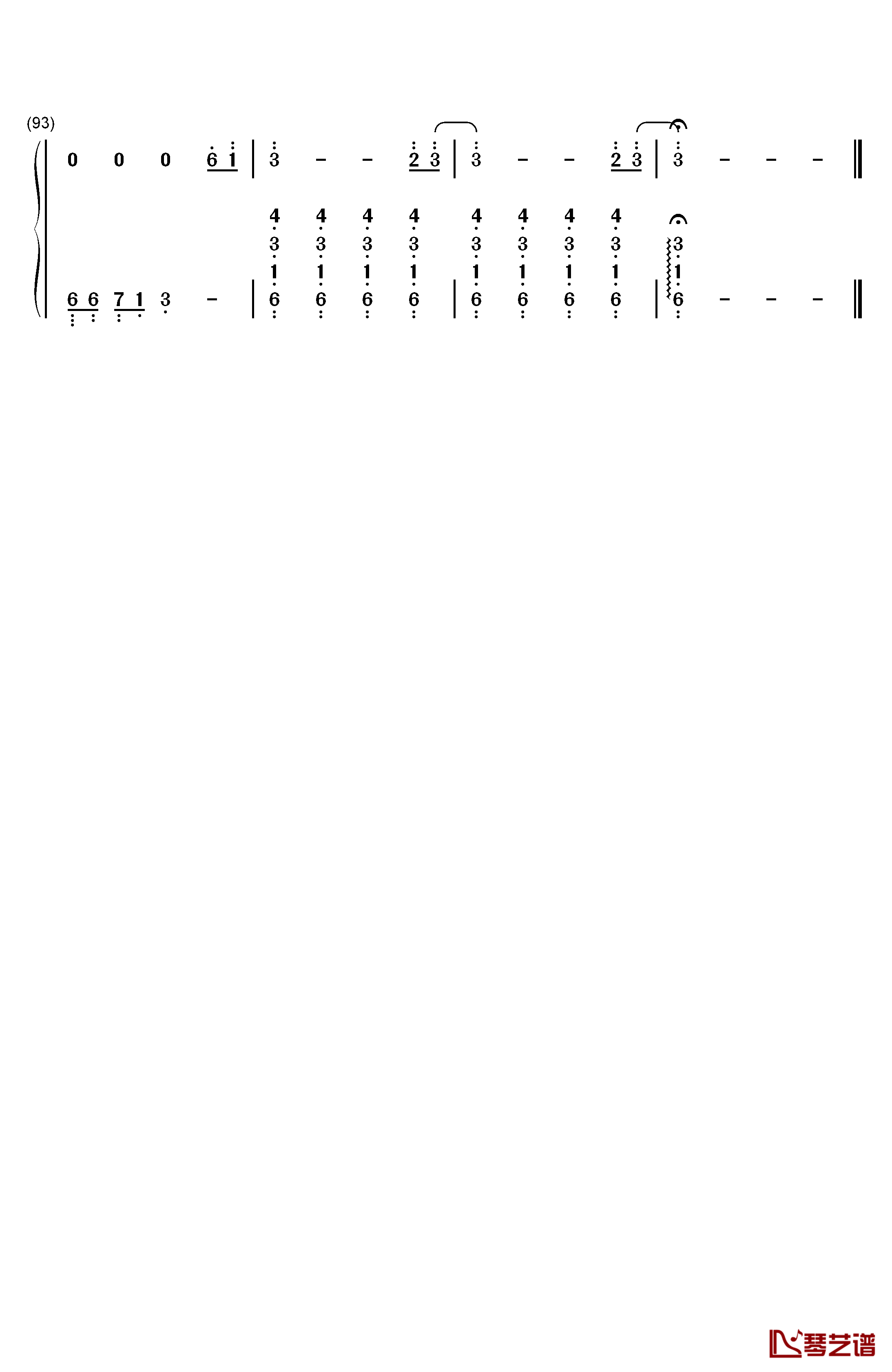 风之谷钢琴简谱-数字双手-未知6