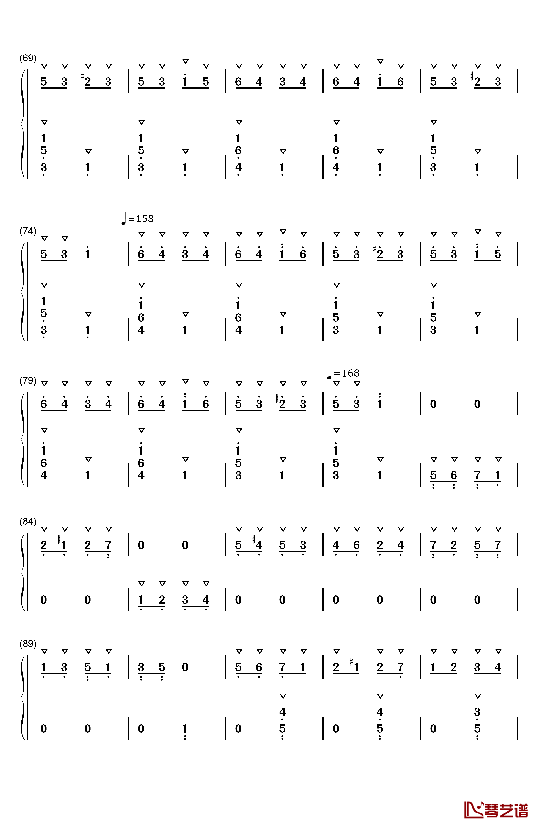 第2号匈牙利狂想曲钢琴简谱-数字双手-李斯特5