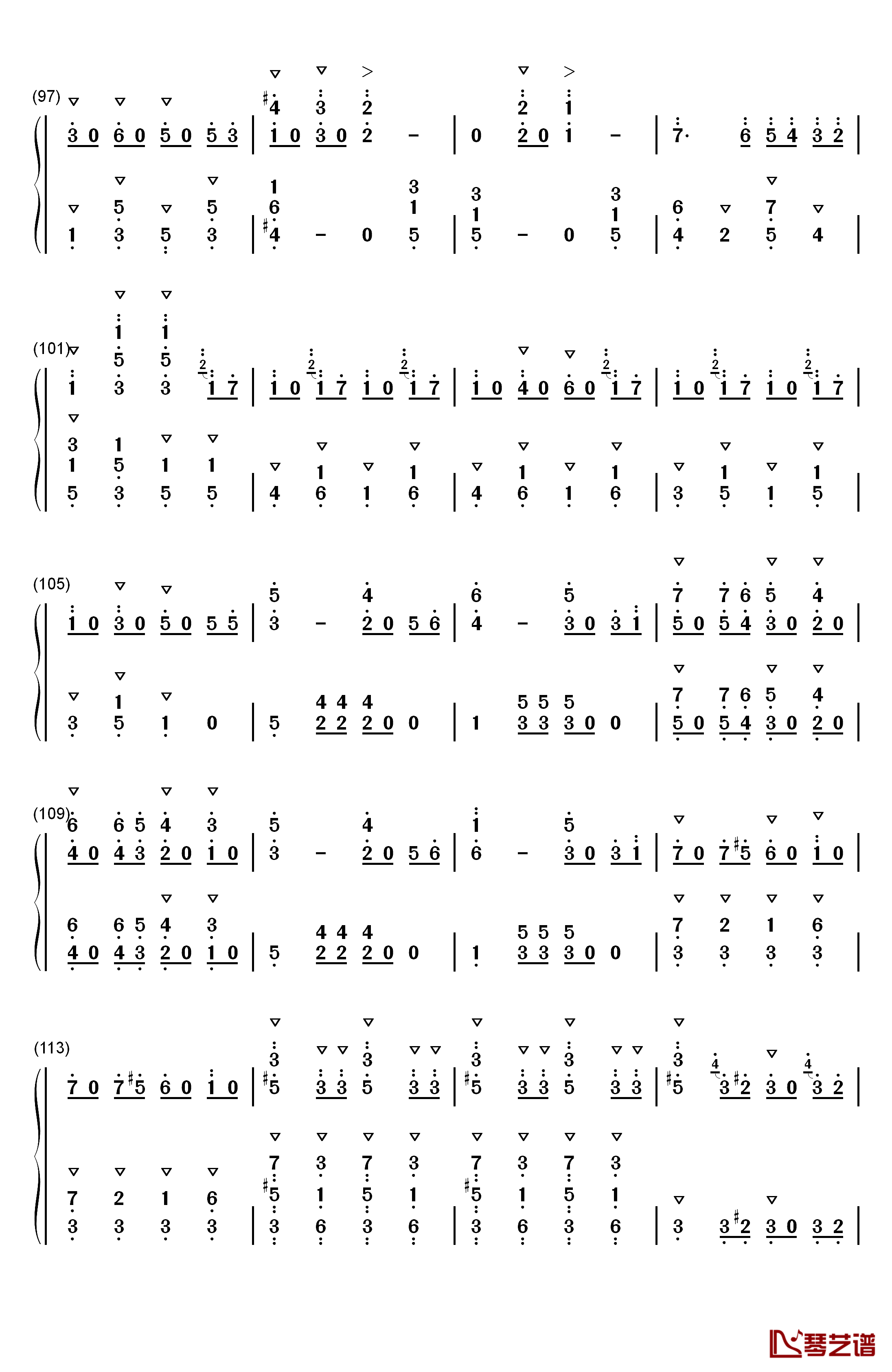 拉德斯基进行曲钢琴简谱-数字双手-约翰·施特劳斯  Johann Strauss Sr.6