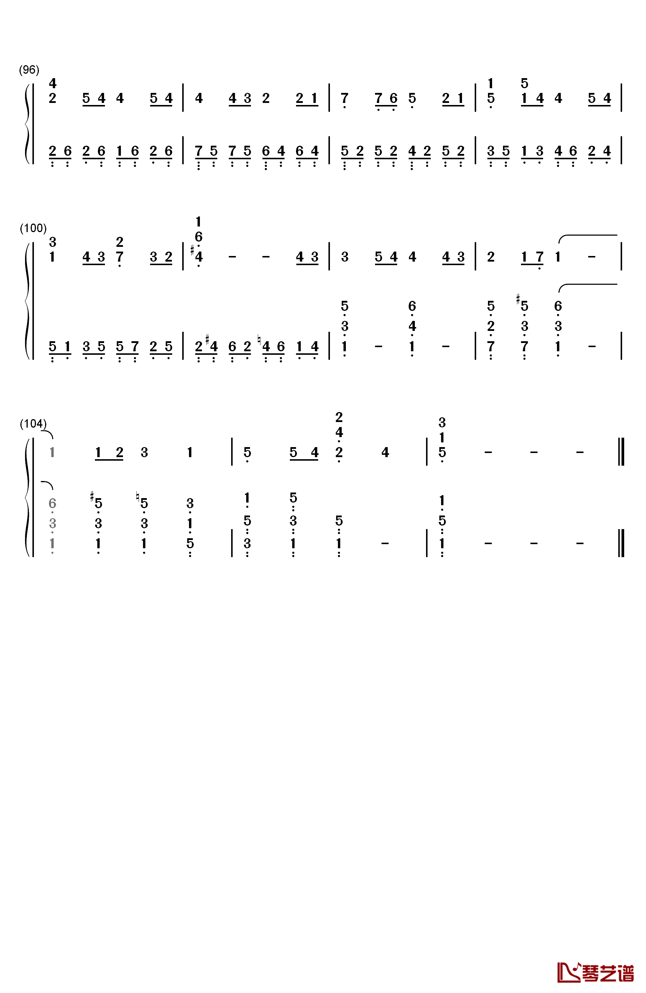 Butterfly钢琴简谱-数字双手-木村KAELA6