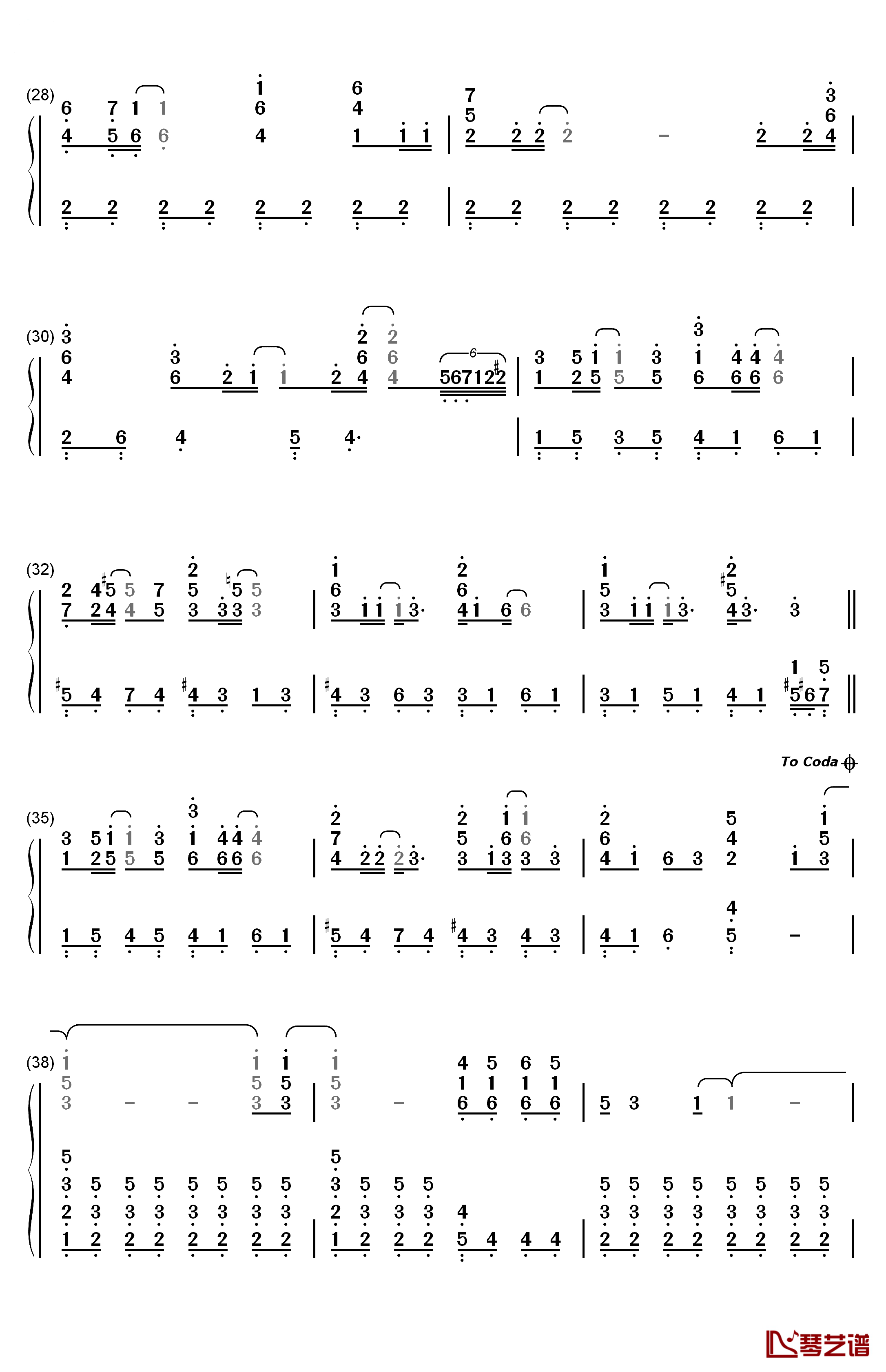 Say Yes钢琴简谱-数字双手-李代沫3