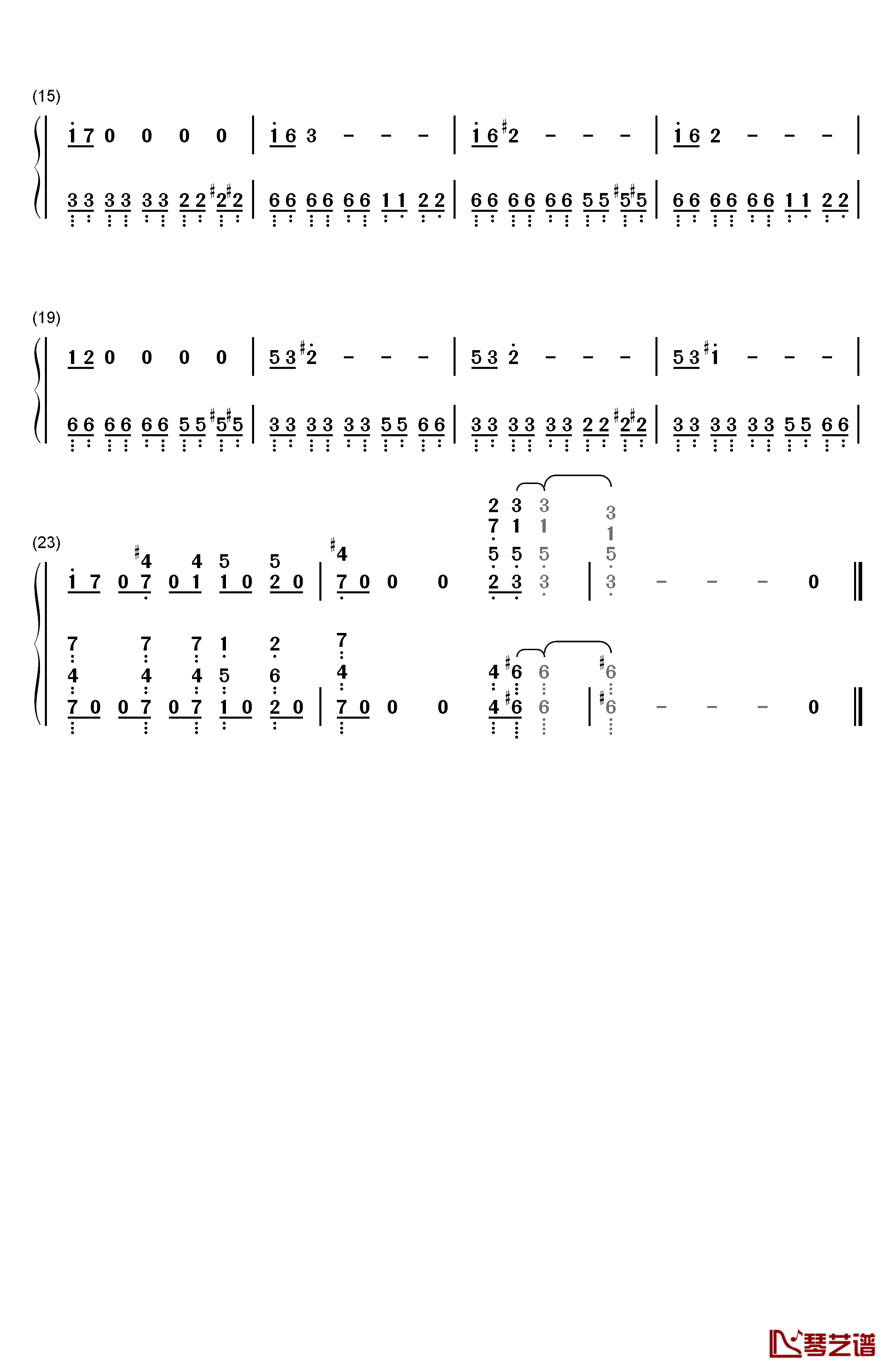 碟中谍主题曲钢琴简谱-数字双手-丹尼·艾夫曼2